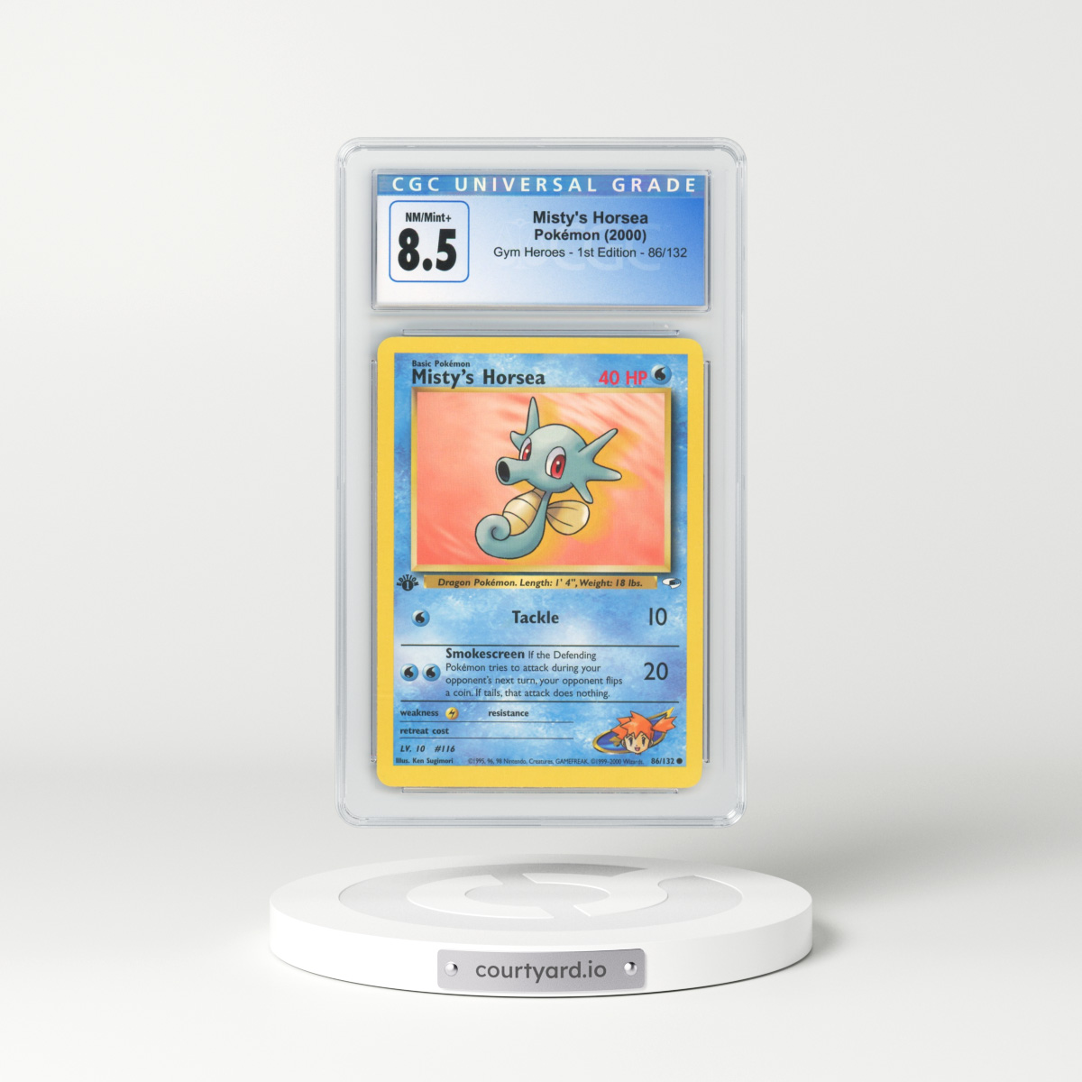 2000 Gym Heroes #86 Misty's Horsea - 1st Edition (CGC 8.5 NM-MT+)