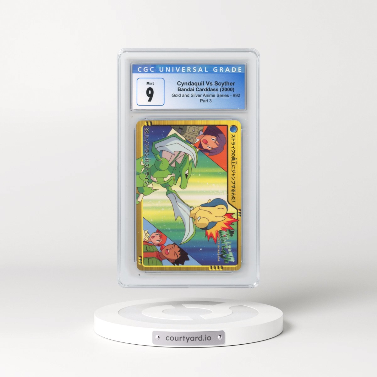 2000 Gold and Silver Anime Series #92 Cyndaquil Vs Scyther - Part 3 (CGC 9 MINT)