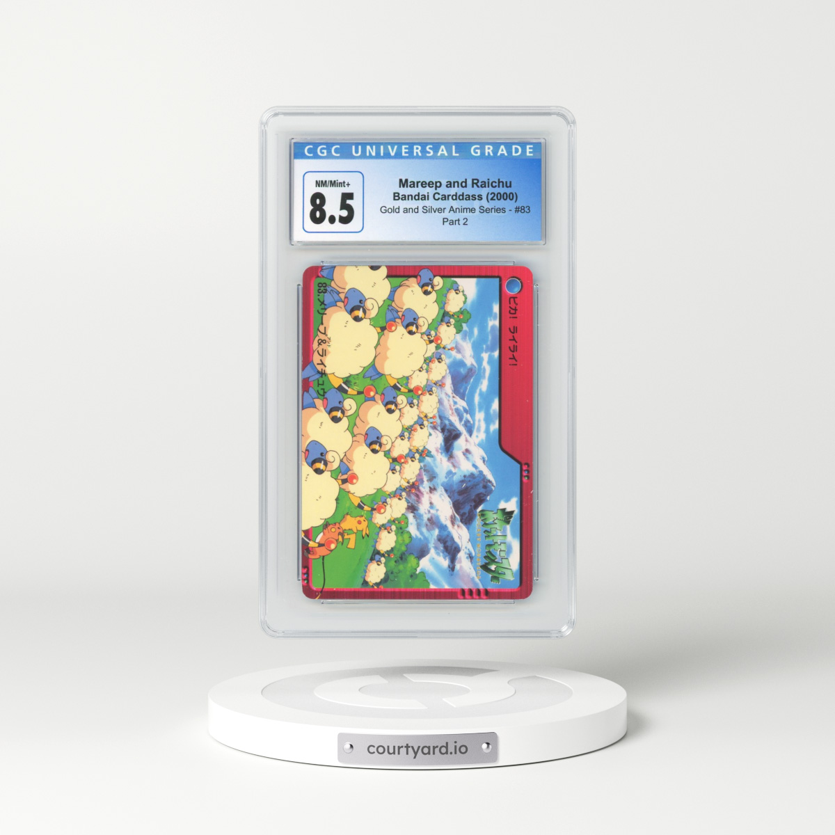 2000 Gold and Silver Anime Series #83 Mareep and Raichu - Part 2 (CGC 8.5 NM-MT+)