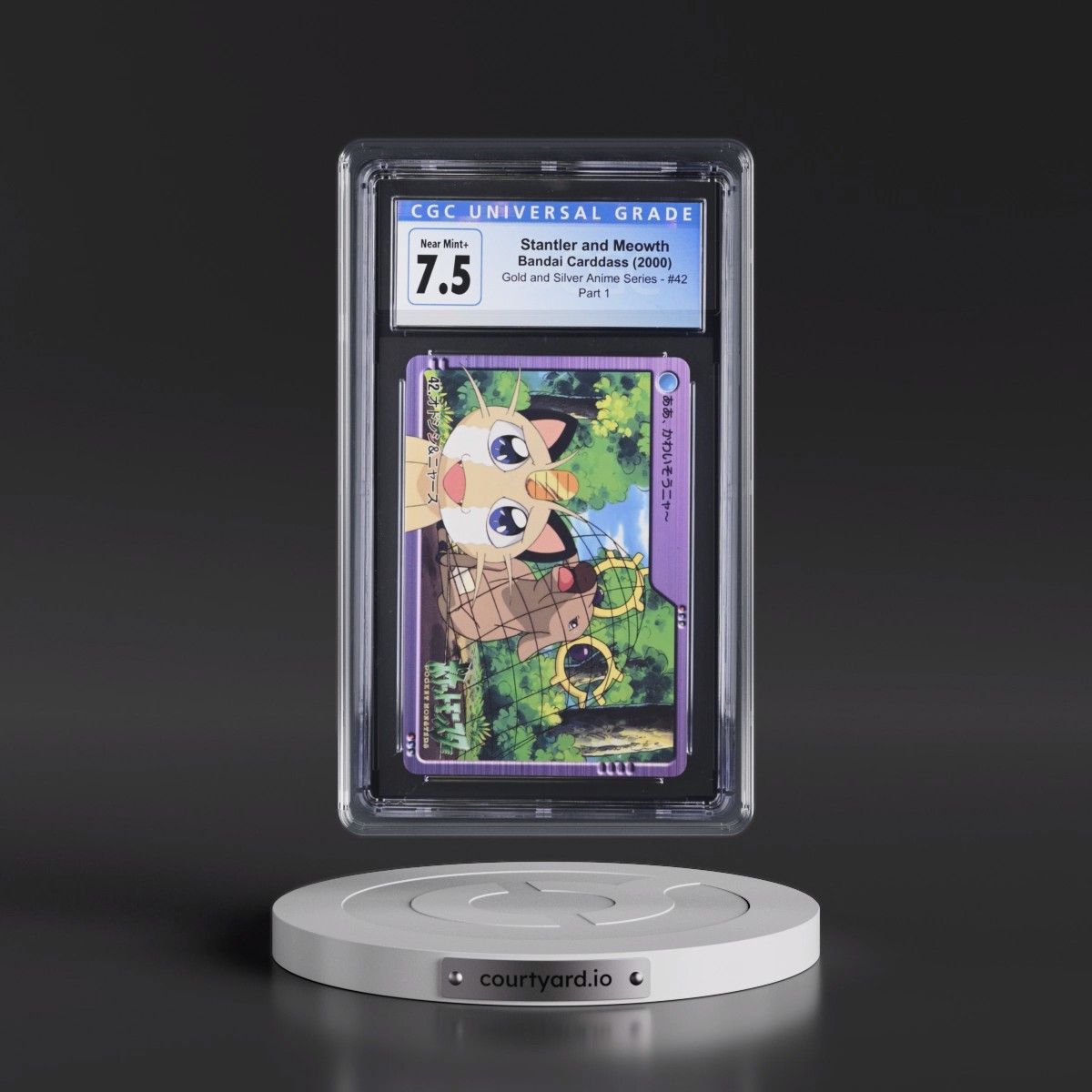2000 Gold and Silver Anime Series #42 Stantler and Meowth - Part 1 (CGC 7.5 NM+)