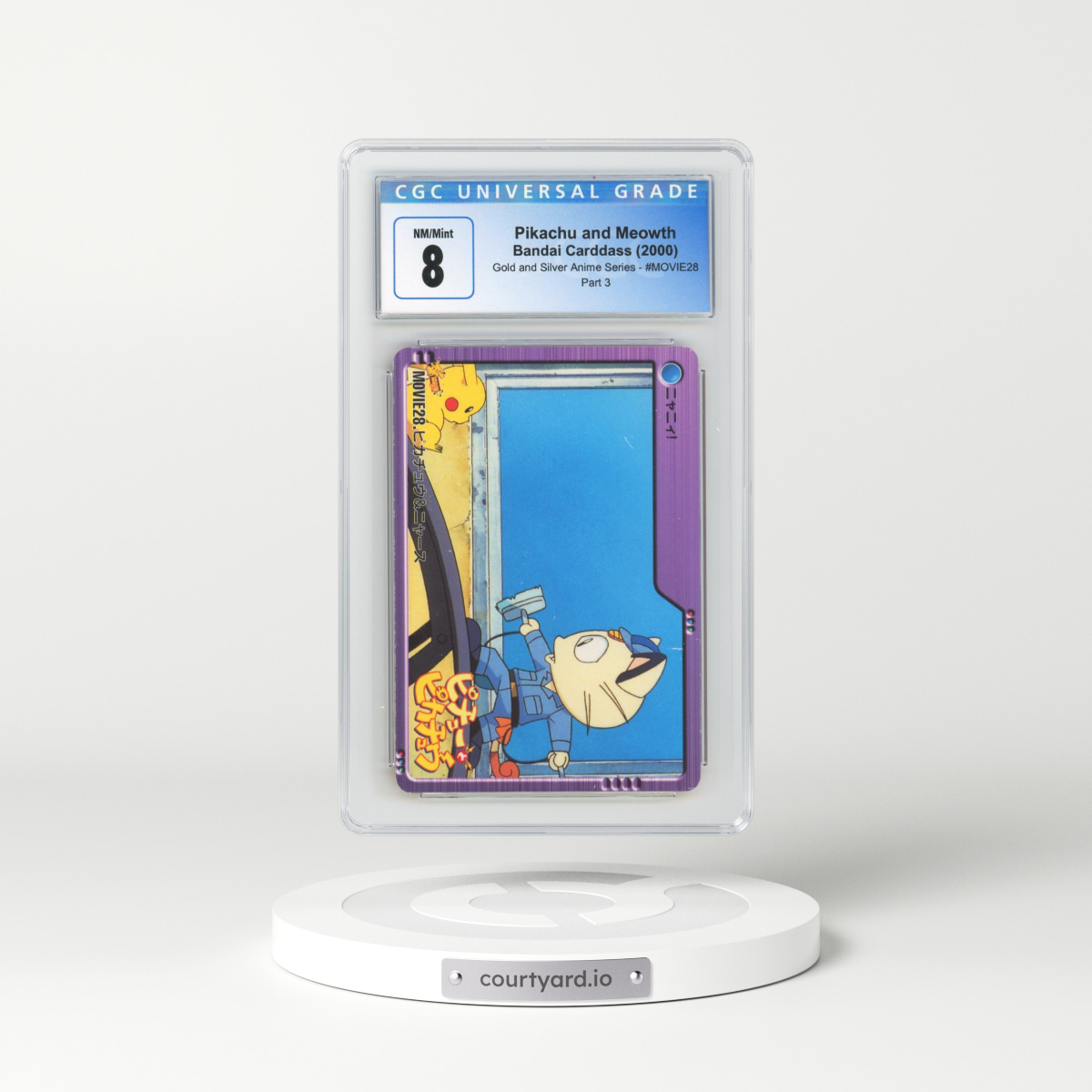 2000 Gold and Silver Anime Series #MOVIE28 Pikachu and Meowth - Part 3 (CGC 8 NM-MT)