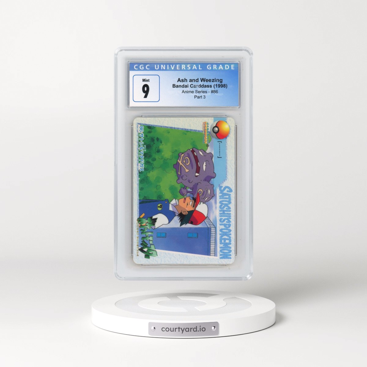 1998 Anime Series #86 Ash and Weezing - Part 3 (CGC 9 MINT)