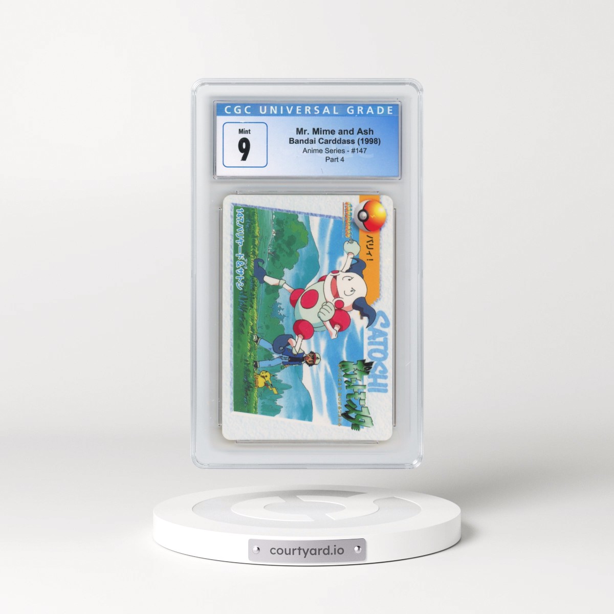 1998 Anime Series #147 Mr. Mime and Ash - Part 4 (CGC 9 MINT)