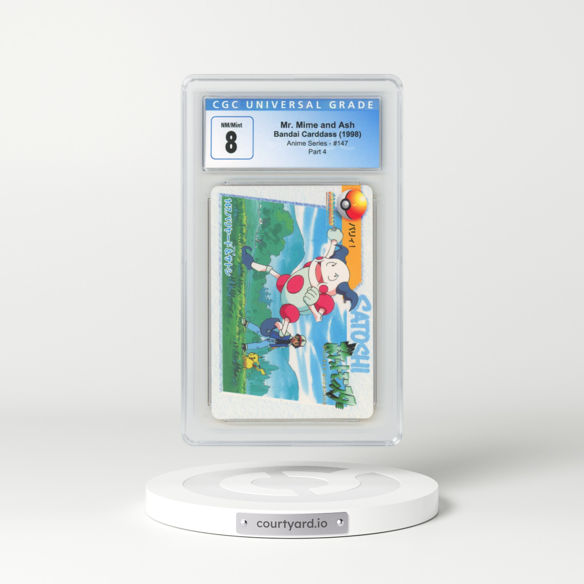 1998 Anime Series #147 Mr. Mime and Ash - Part 4 (CGC 8 NM-MT)