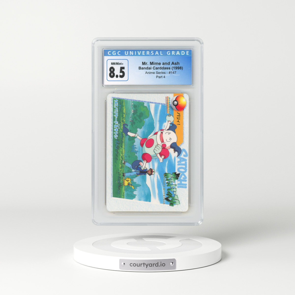 1998 Anime Series #147 Mr. Mime and Ash - Part 4 (CGC 8.5 NM-MT+)