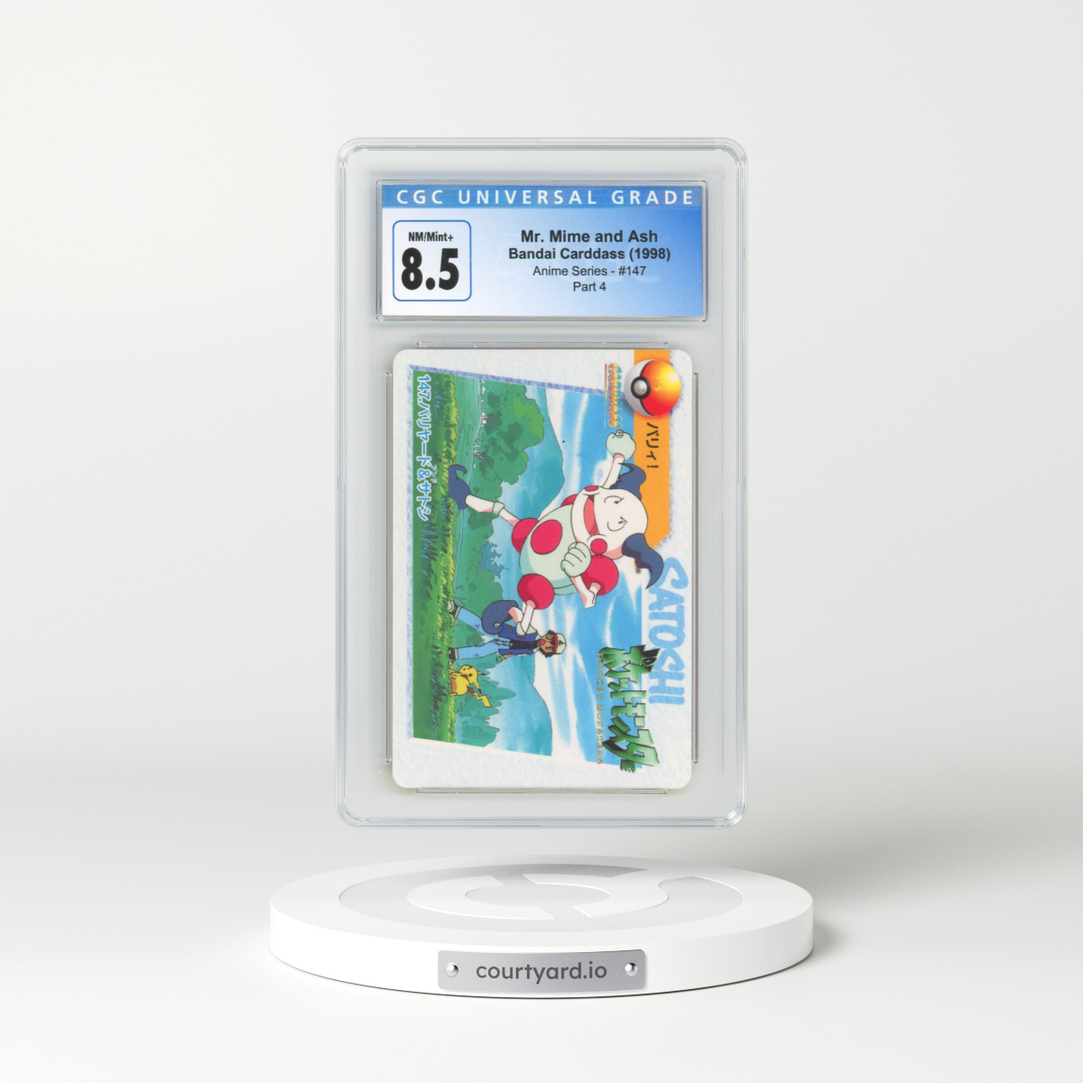 1998 Anime Series #147 Mr. Mime and Ash - Part 4 (CGC 8.5 NM-MT+)