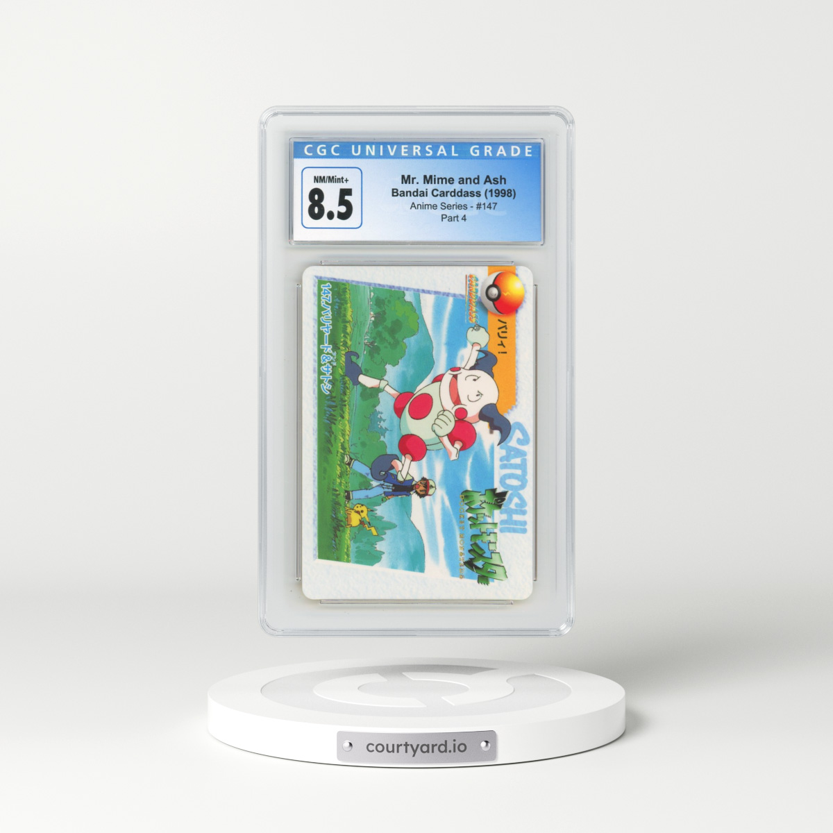 1998 Anime Series #147 Mr. Mime and Ash - Part 4 (CGC 8.5 NM-MT+)