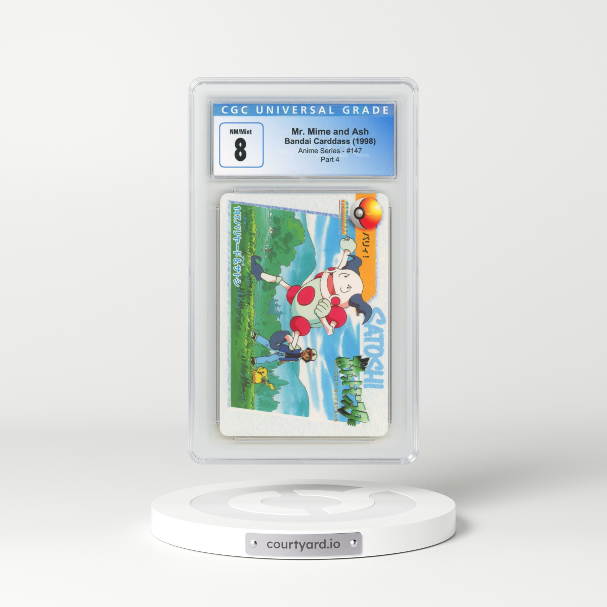 1998 Anime Series #147 Mr. Mime and Ash - Part 4 (CGC 8 NM-MT)