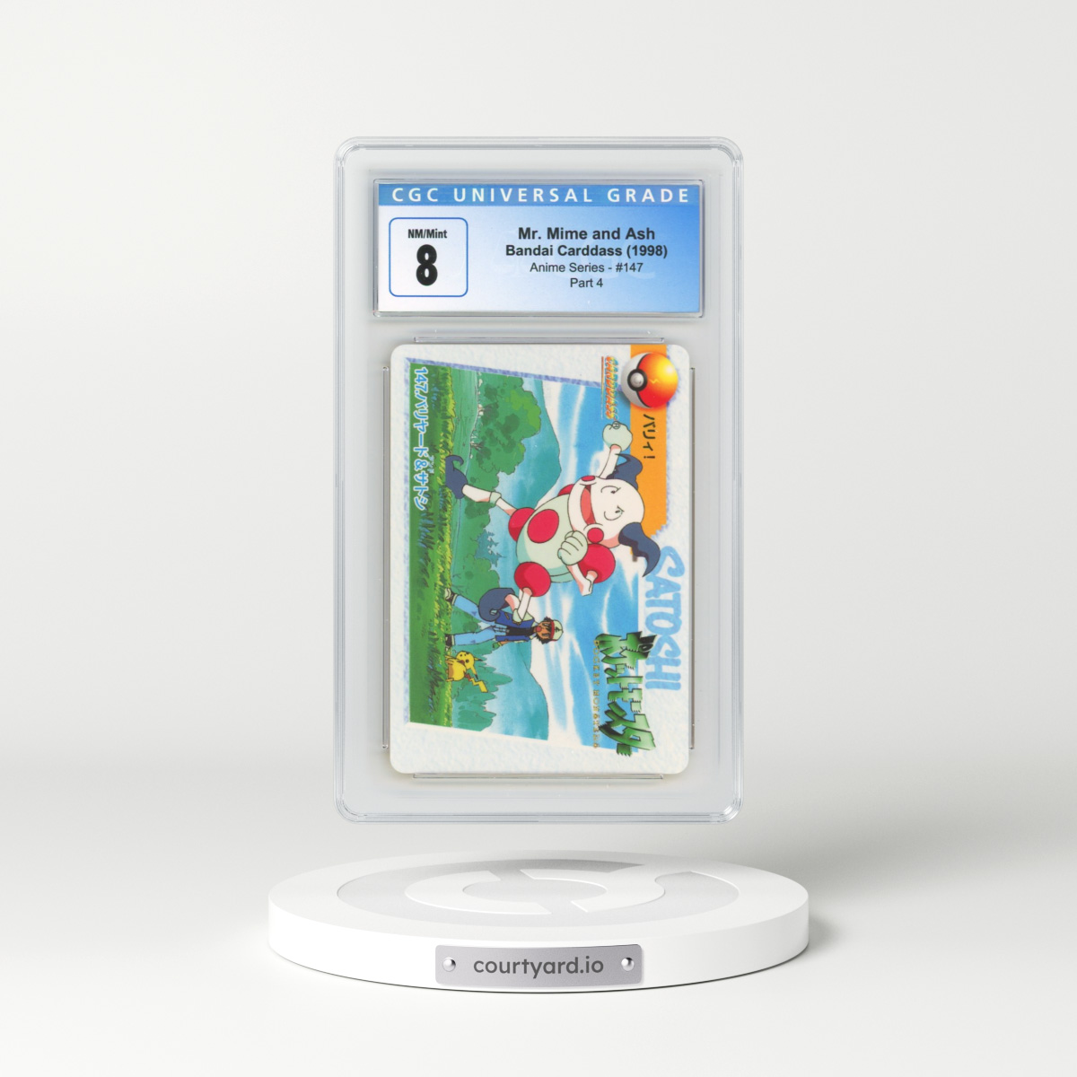 1998 Anime Series #147 Mr. Mime and Ash - Part 4 (CGC 8 NM-MT)