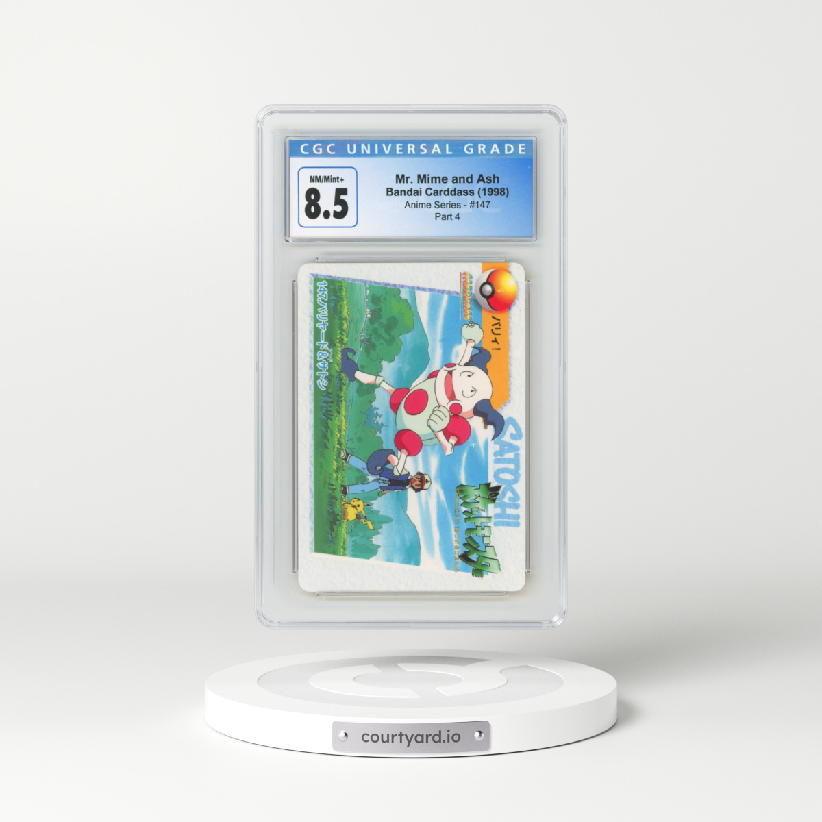 1998 Anime Series #147 Mr. Mime and Ash - Part 4 (CGC 8.5 NM-MT+)