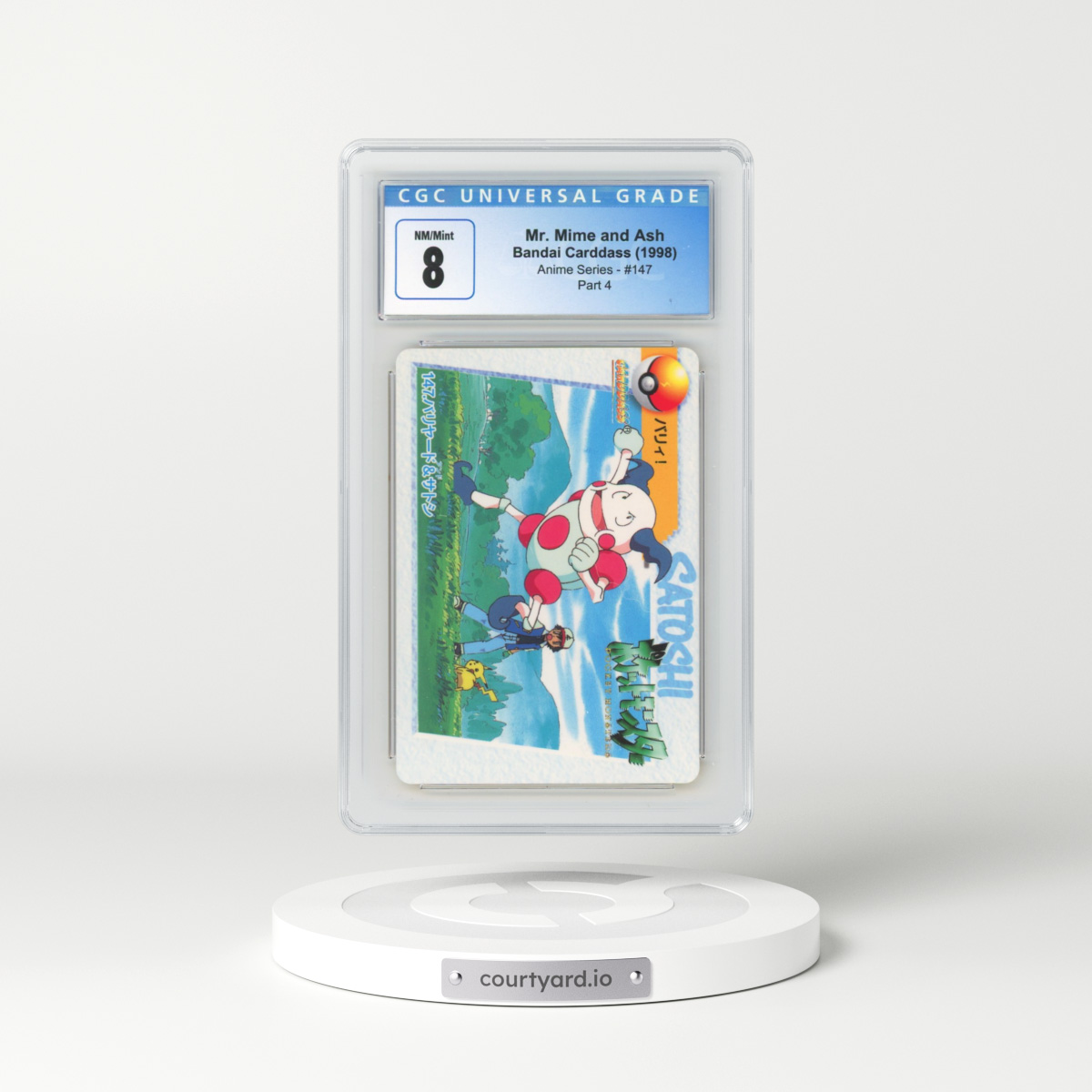 1998 Anime Series #147 Mr. Mime and Ash - Part 4 (CGC 8 NM-MT)