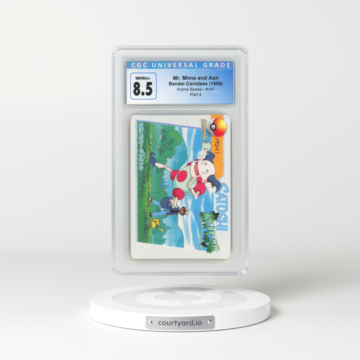 1998 Anime Series #147 Mr. Mime and Ash - Part 4 (CGC 8.5 NM-MT+)