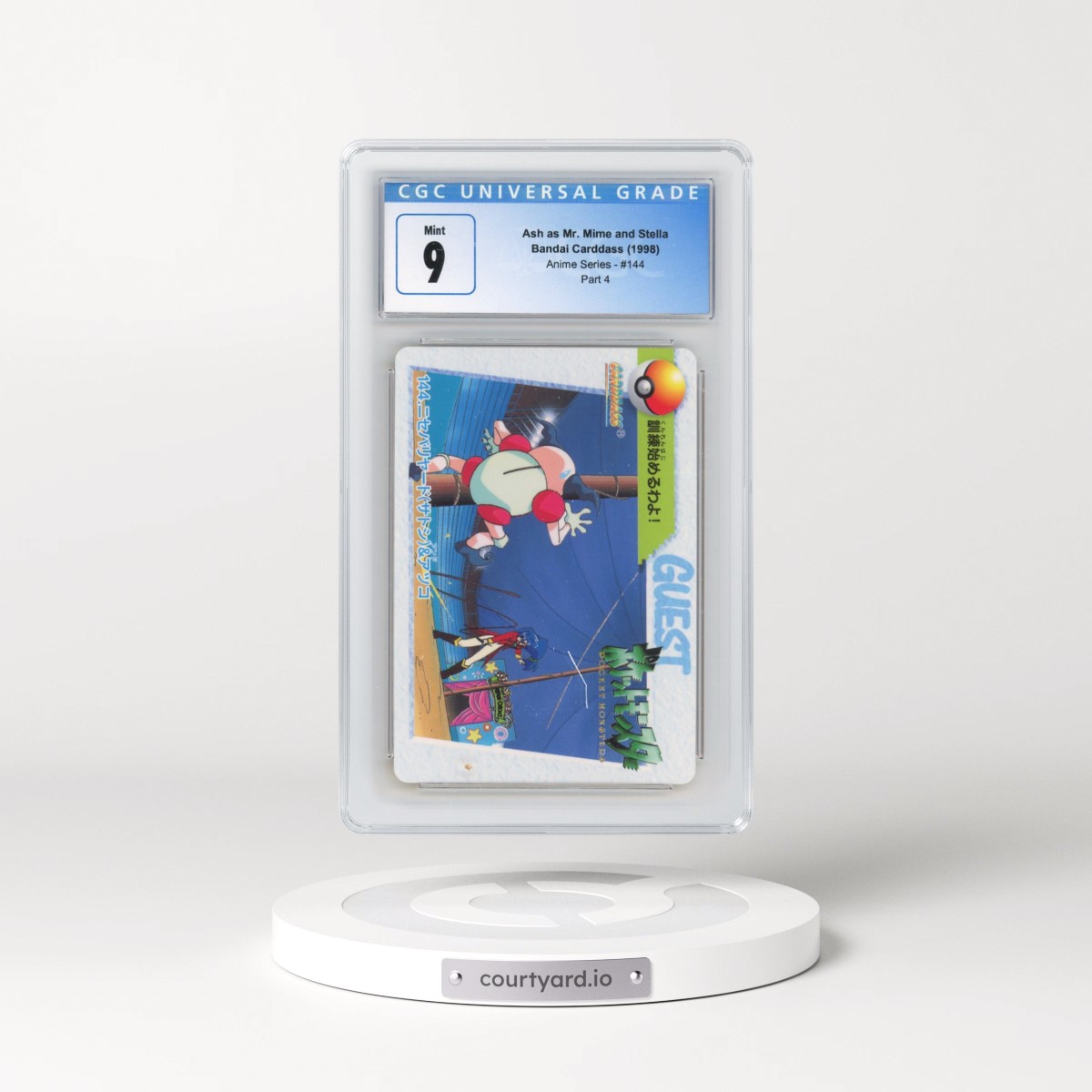 1998 Anime Series #144 Ash as Mr. Mime and Stella - Part 4 (CGC 9 MINT)