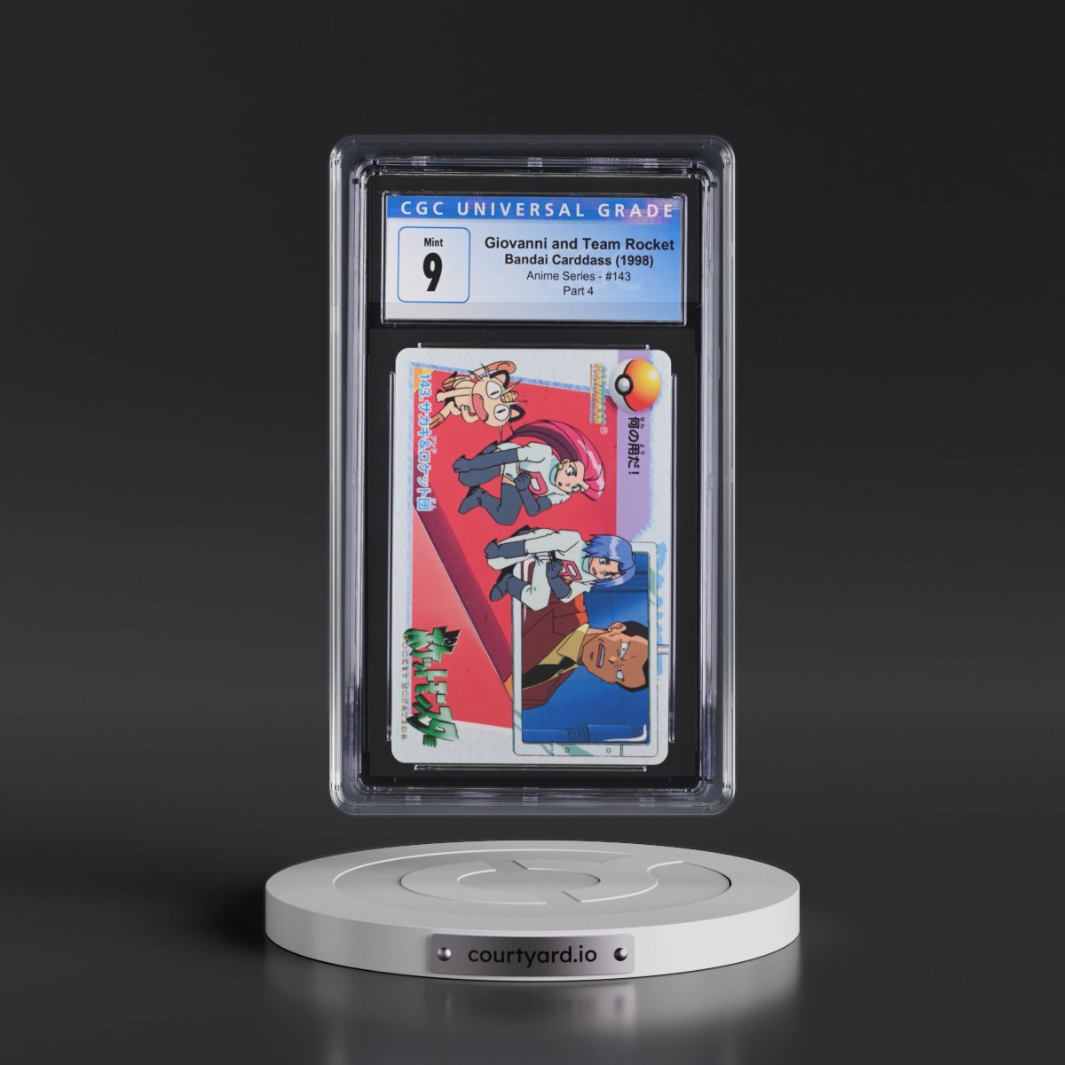 1998 Anime Series #143 Giovanni and Team Rocket - Part 4 (CGC 9 MINT)