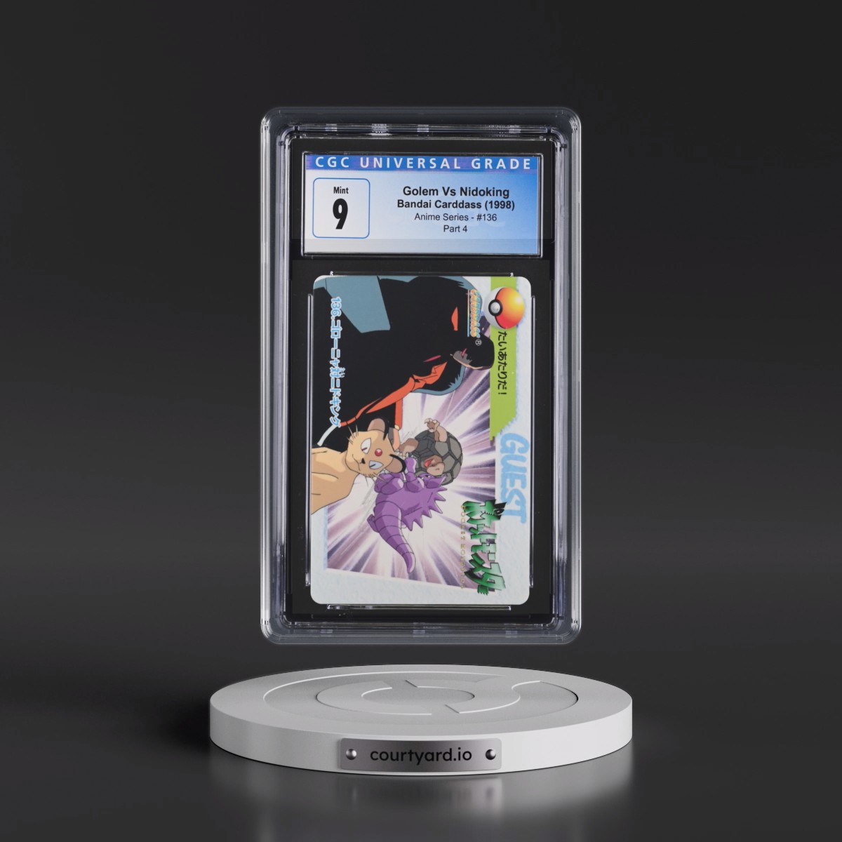 1998 Anime Series #136 Golem Vs Nidoking - Part 4 (CGC 9 MINT)