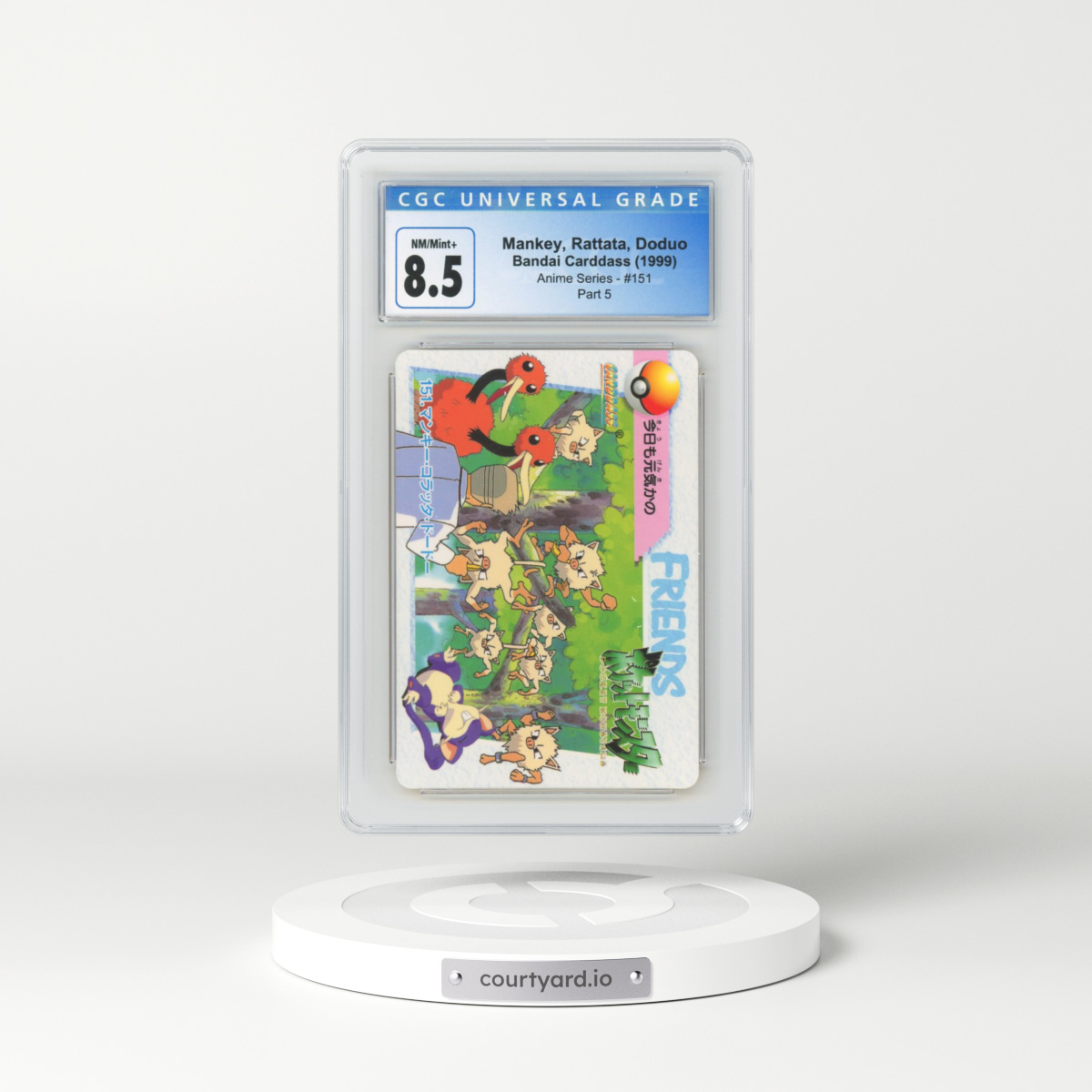1998 Anime Series #151 Mankey, Rattata, Doduo - Part 5 (CGC 8.5 NM-MT+)