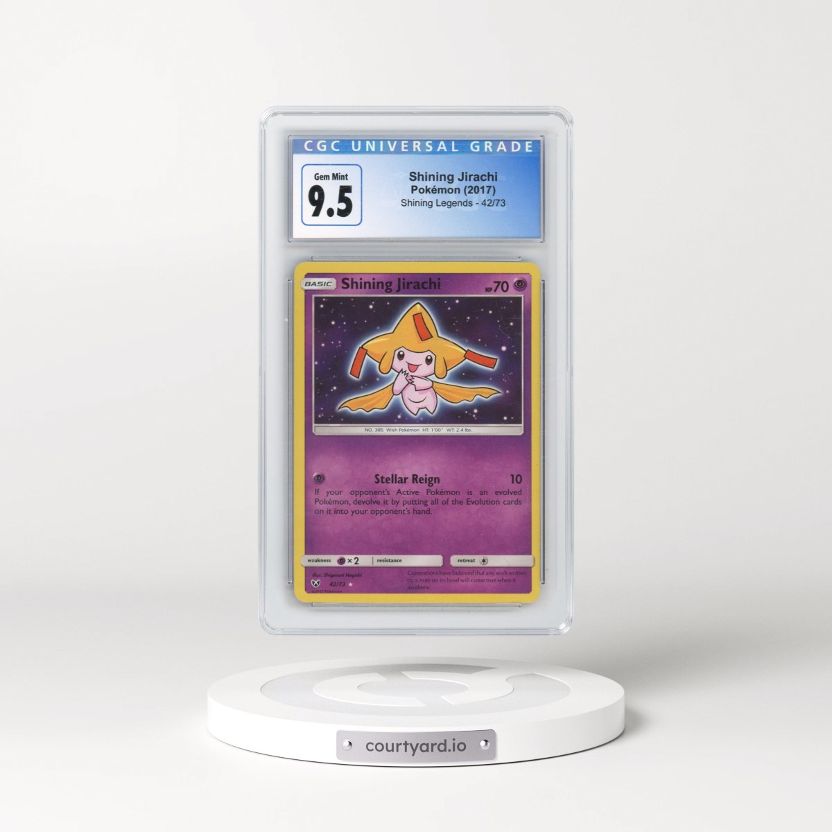 2017 Shining Legends #42/73 Shining Jirachi - Holo (CGC 10 GEM MINT)