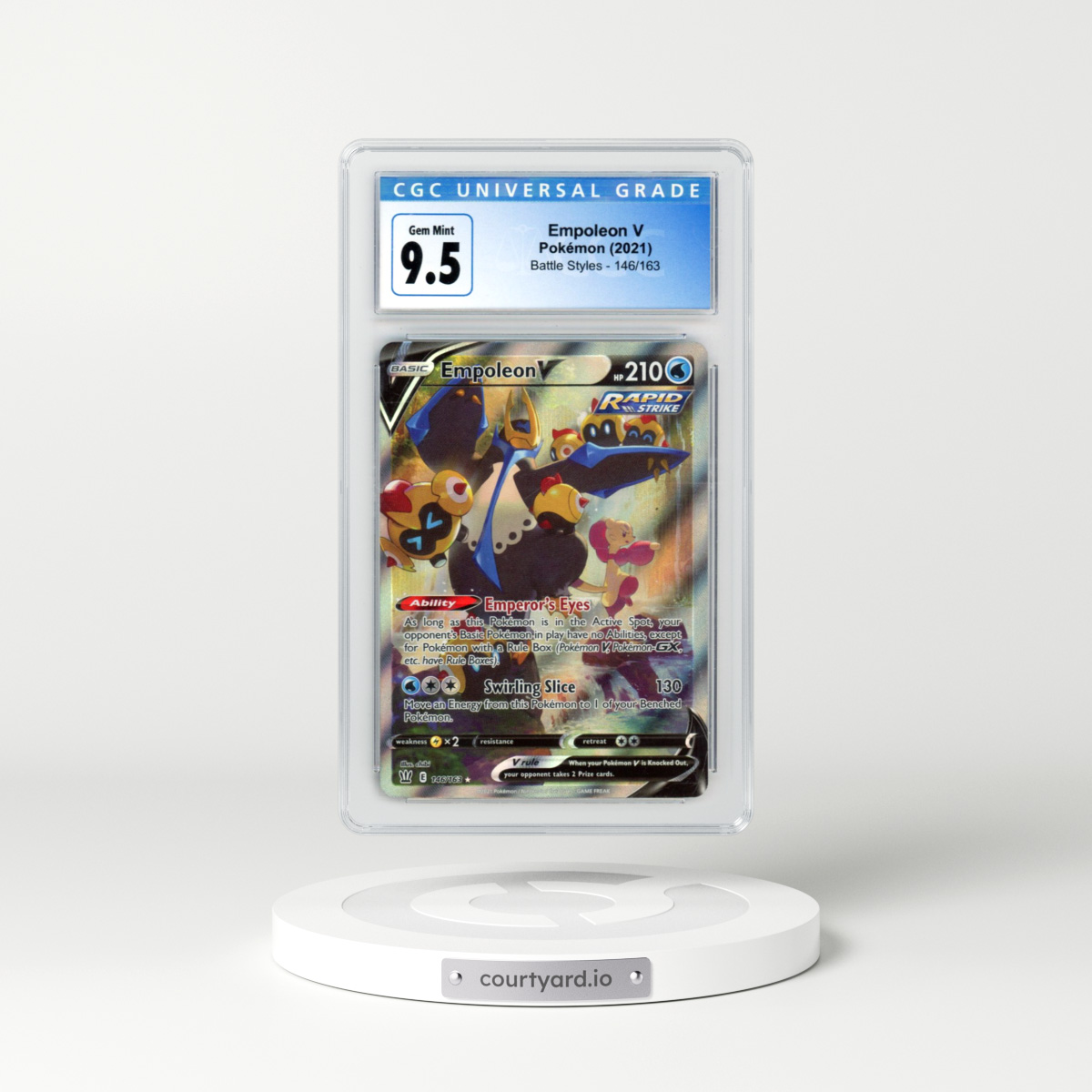 2021 Battle Styles #146/163 Empoleon V - Holo (CGC 10 GEM MINT)