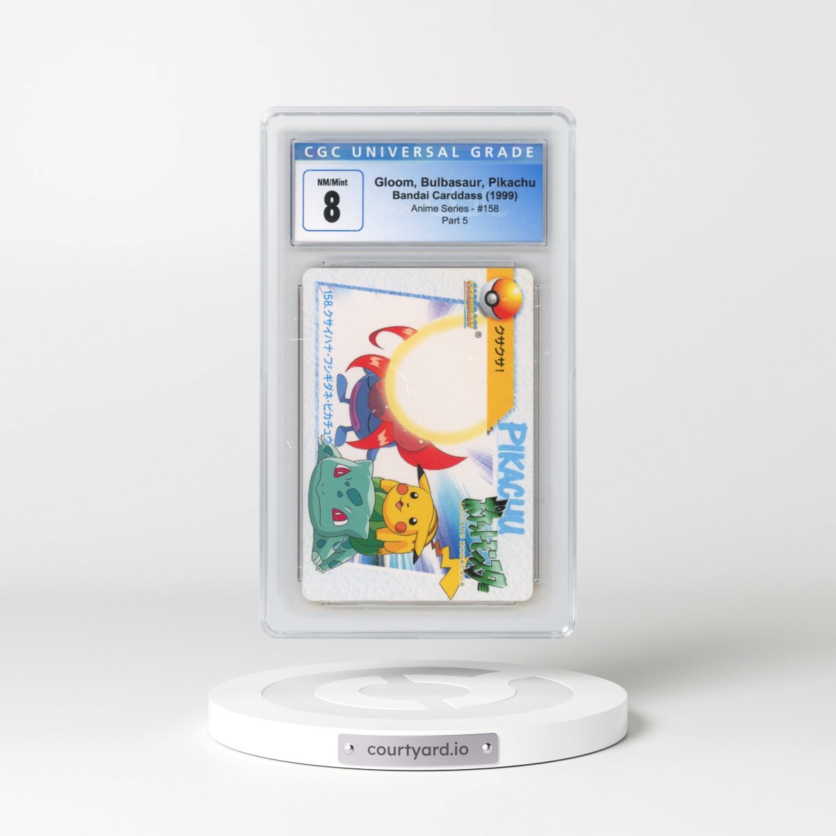 1998 Anime Series #158 Gloom, Bulbasaur, Pikachu - Part 5 (CGC 8 NM-MT)