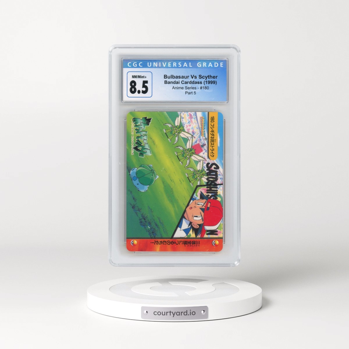 1998 Anime Series #180 Bulbasaur Vs Scyther - Part 5 (CGC 8.5 NM-MT+)