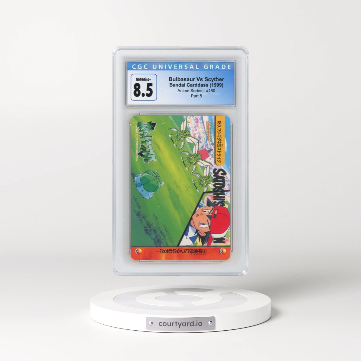 1998 Anime Series #180 Bulbasaur Vs Scyther - Part 5 (CGC 8.5 NM-MT+)