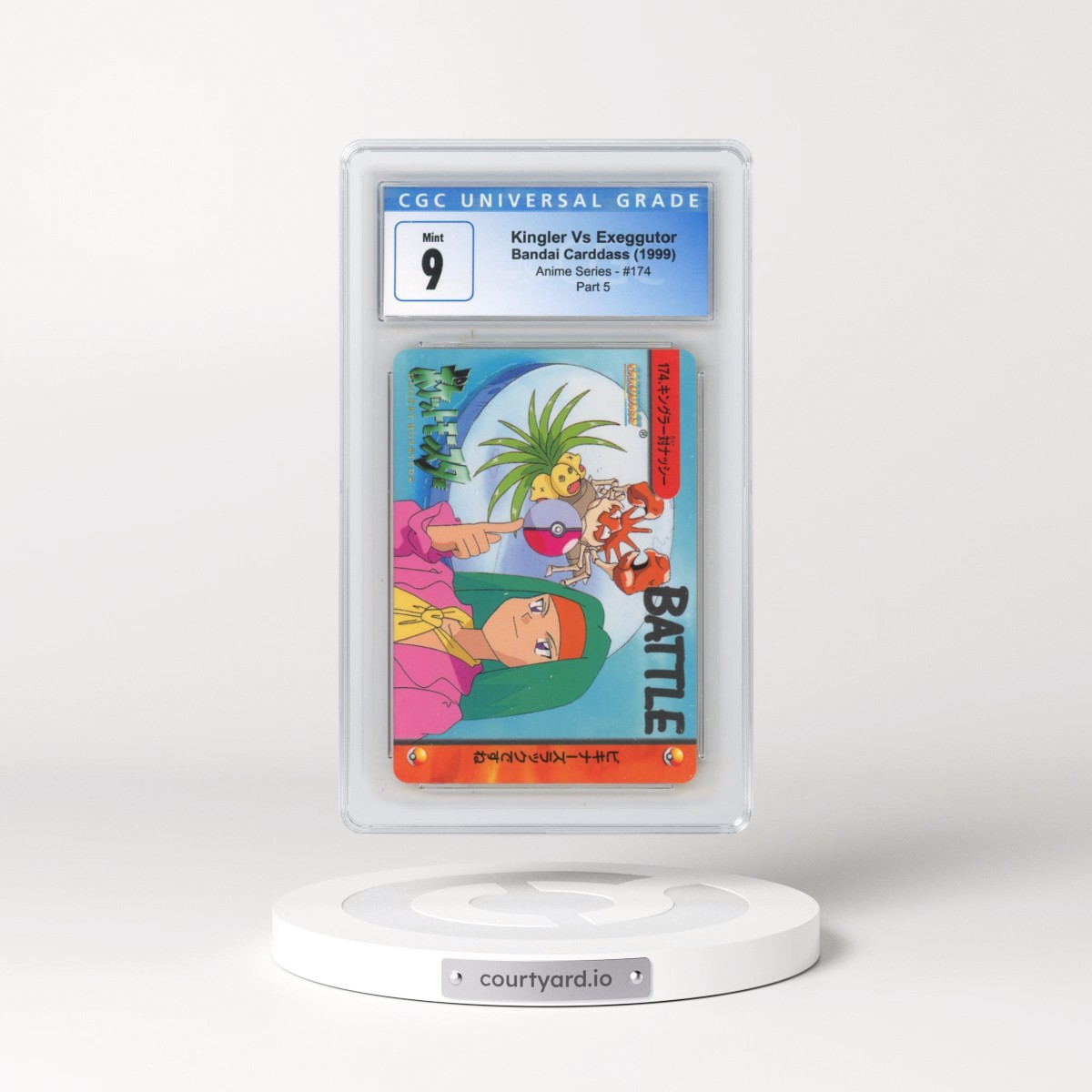 1998 Anime Series #174 Kingler Vs Exeggutor - Part 5 (CGC 9 MINT)
