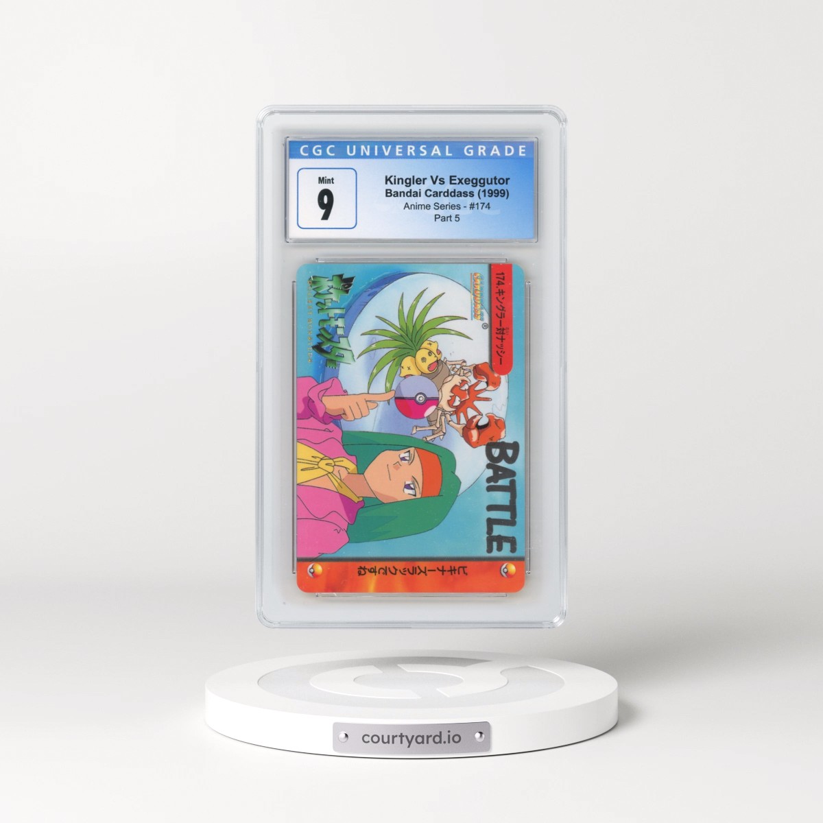 1998 Anime Series #174 Kingler Vs Exeggutor - Part 5 (CGC 9 MINT)