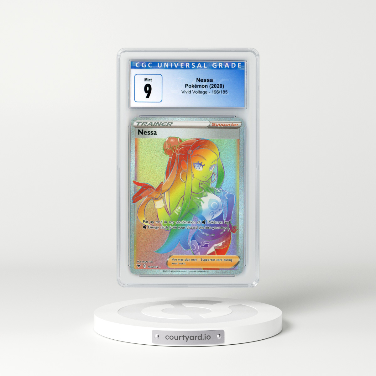 2020 Vivid Voltage #196 Nessa - Full Art Holo (CGC 9 MINT)