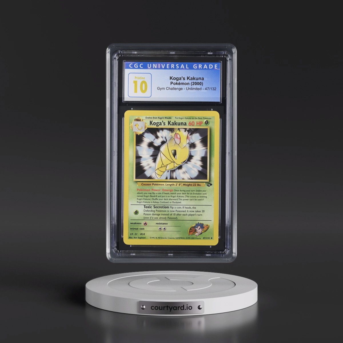 2000 Gym Challenge #47/132 Koga's Kakuna (CGC 10 PRISTINE)
