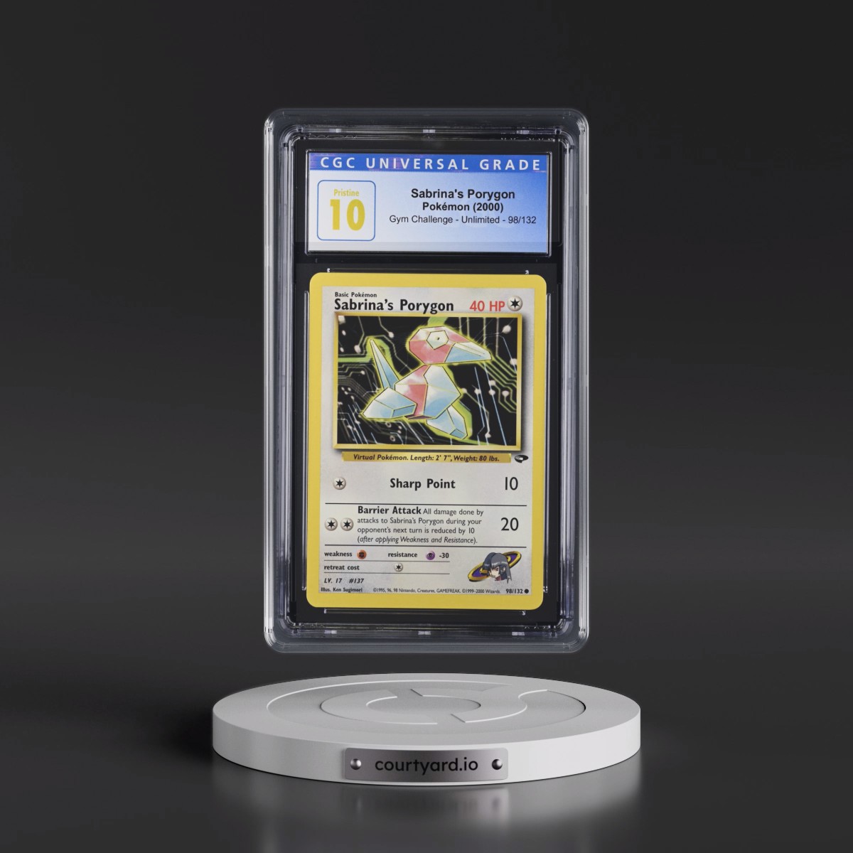 2000 Gym Challenge #98/132 Sabrina's Porygon (CGC 10 PRISTINE)