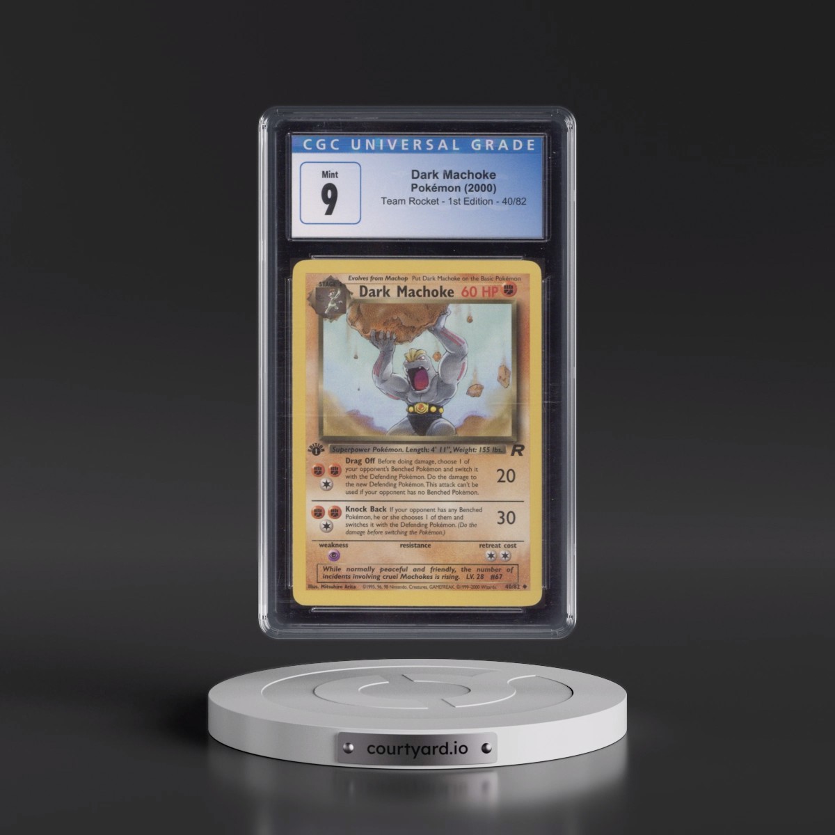 2000 Team Rocket #40/82 Dark Machoke - 1st Edition 1st Edition (CGC 9 MINT)