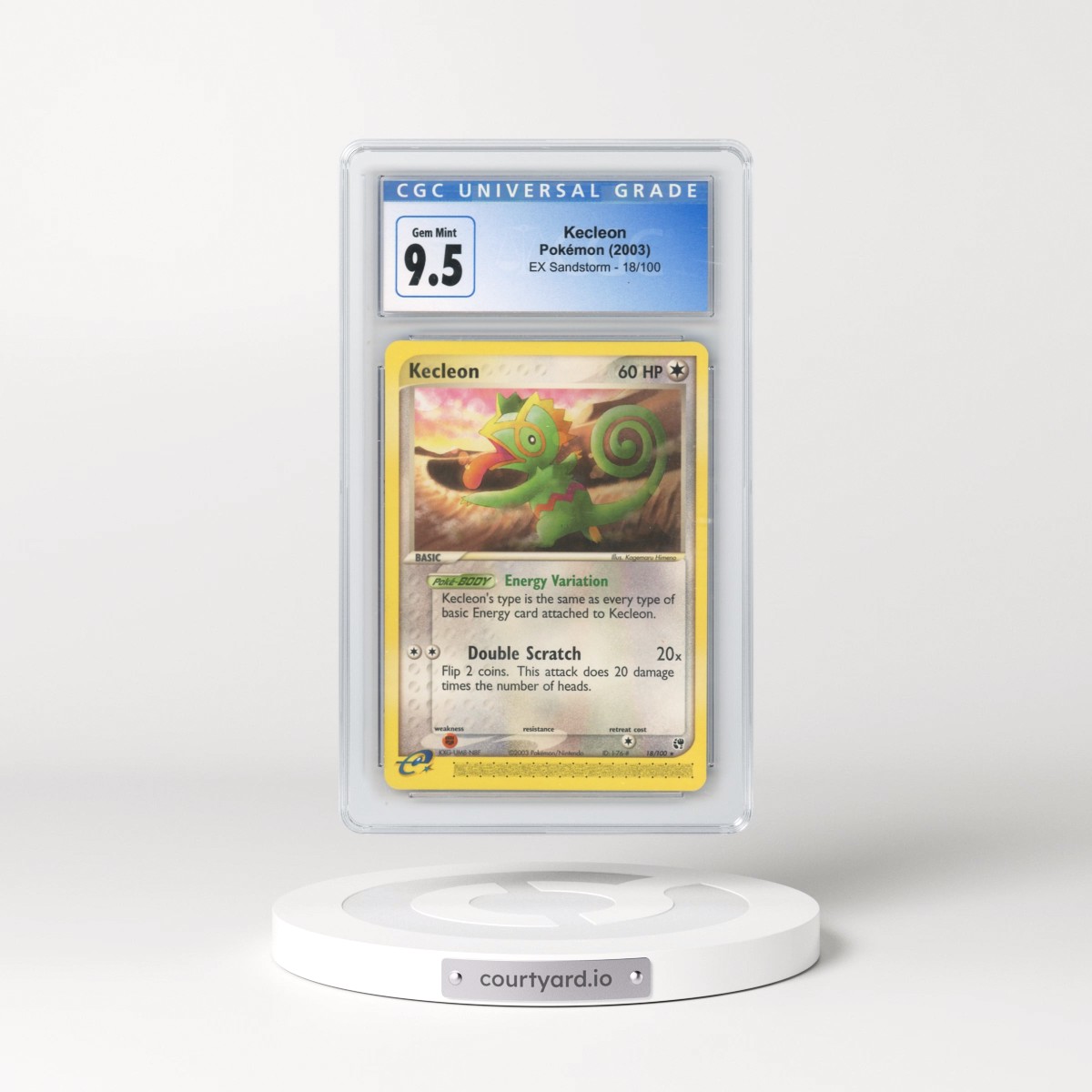 2003 EX Sandstorm (2003 Copyright, w/ "e" Symbol) #18/100 Kecleon (CGC 10 GEM MINT)