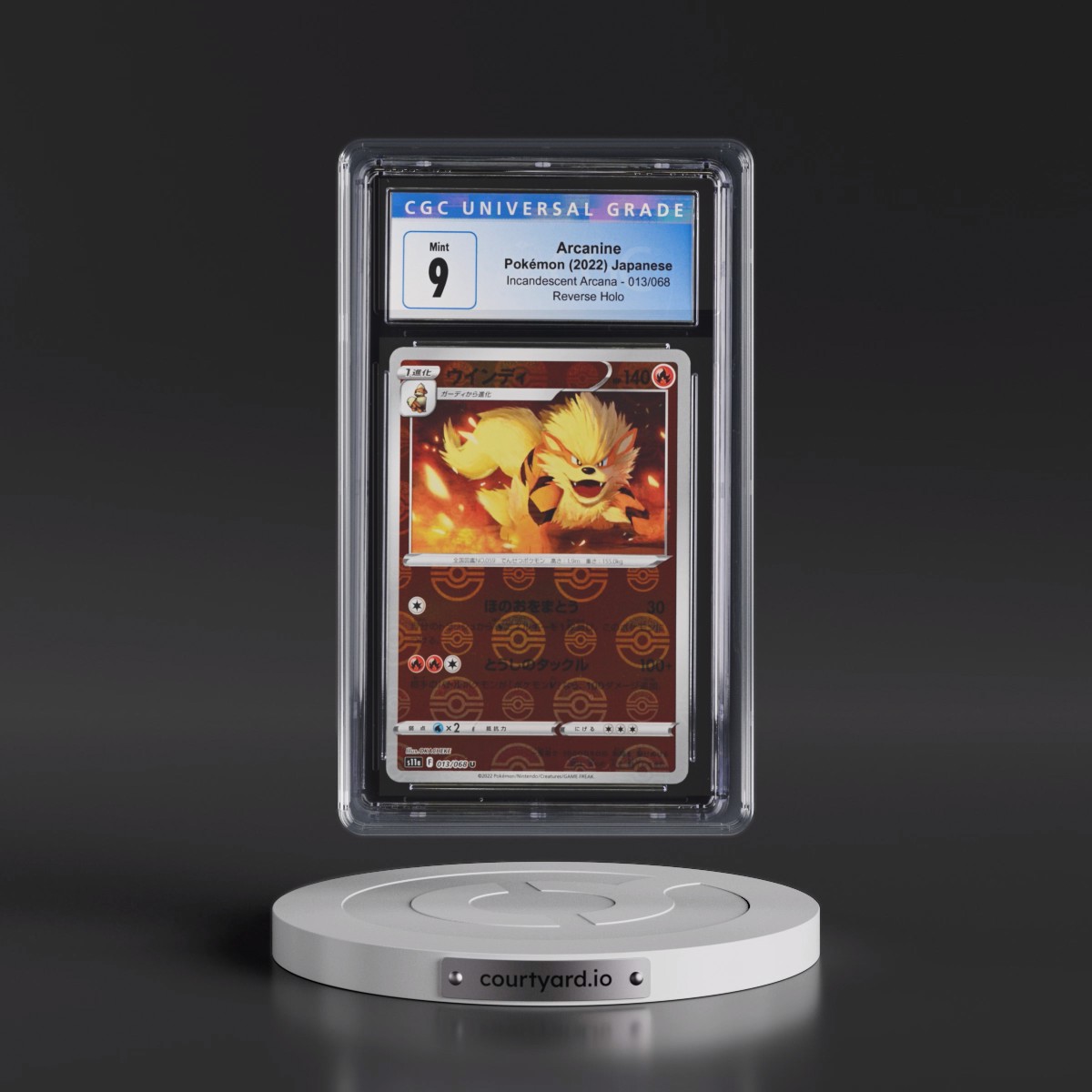 2022 Incandescent Arcana #013/068 Arcanine - Reverse Holo Poké Ball (CGC 9 MINT)