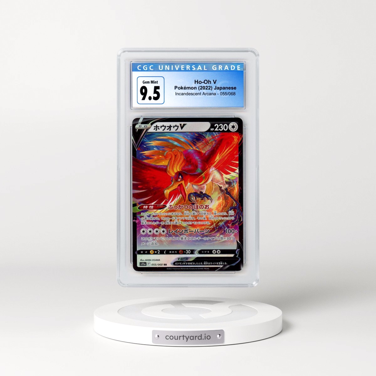 2022 Incandescent Arcana #055/068 Ho-Oh V - Holo (CGC 10 GEM MINT)