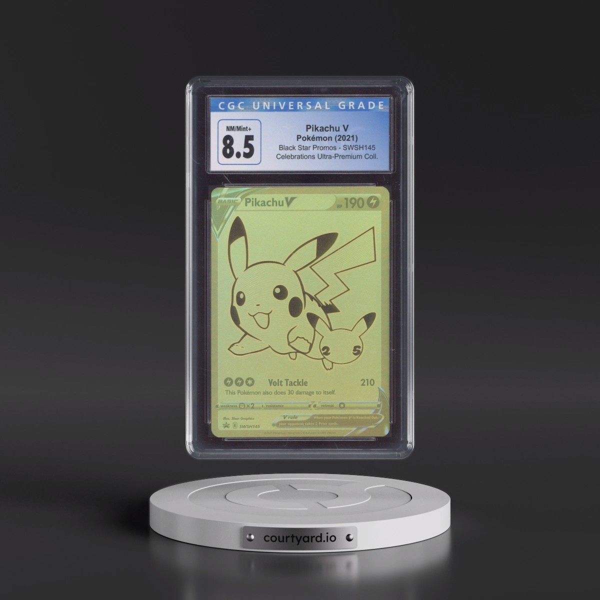 2017 Black Star Promos - Sword & Shield Pikachu V - Celebrations Ultra-Premium Collection (Holo) #SWSH145 CGC 8.5