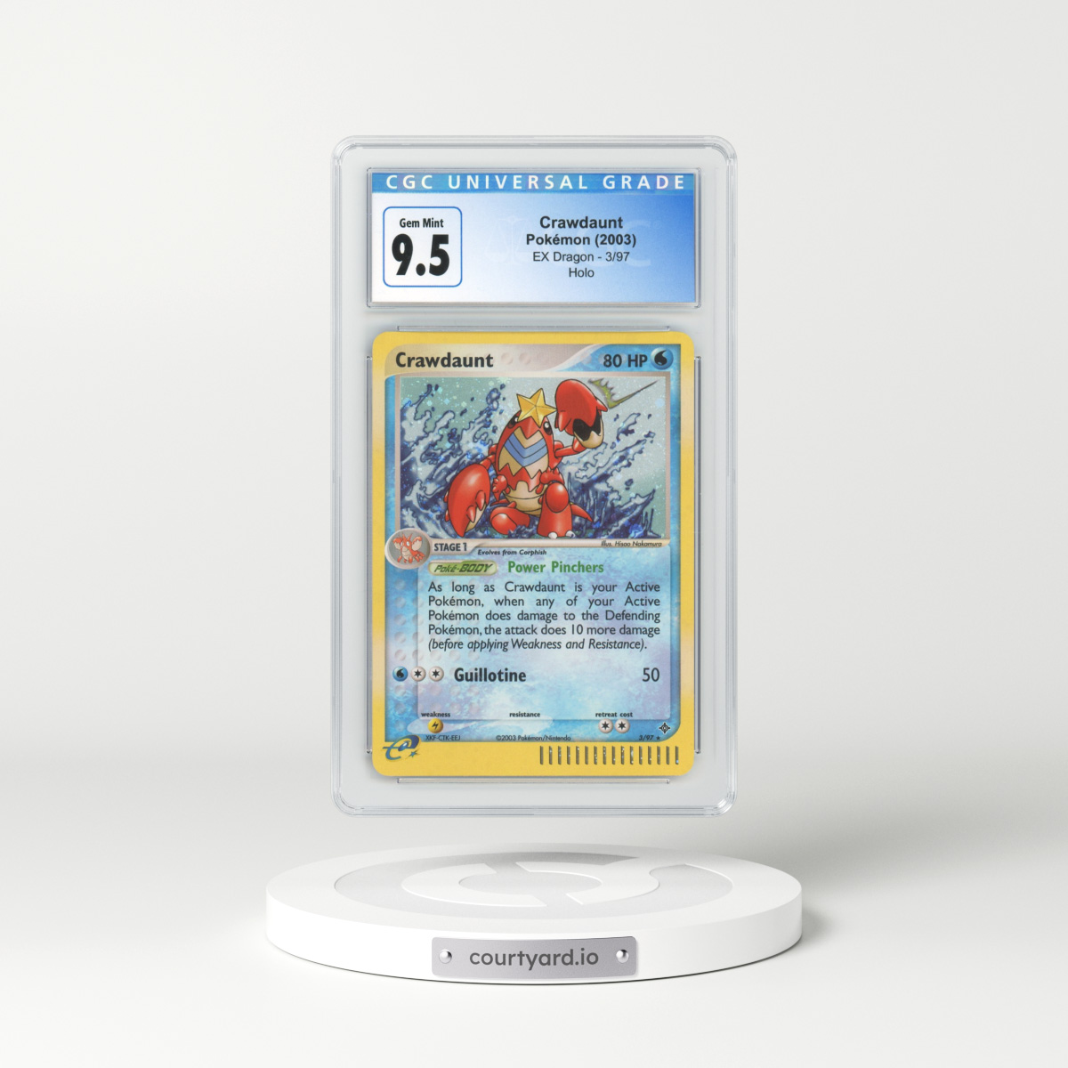 2003 EX Dragon #3 Crawdaunt - Holo (CGC 9.5 GEM MINT)