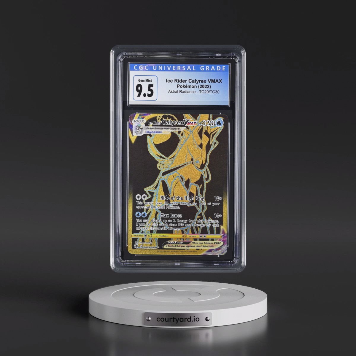 Astral Radiance #TG29/TG30 Ice Rider Calyrex VMAX - Trainer Gallery Holo (CGC 10 GEM MINT)