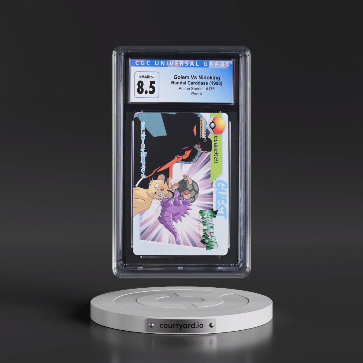 1998 Anime Series #136 Golem Vs Nidoking - Part 4 (CGC 8.5 NM-MT+)