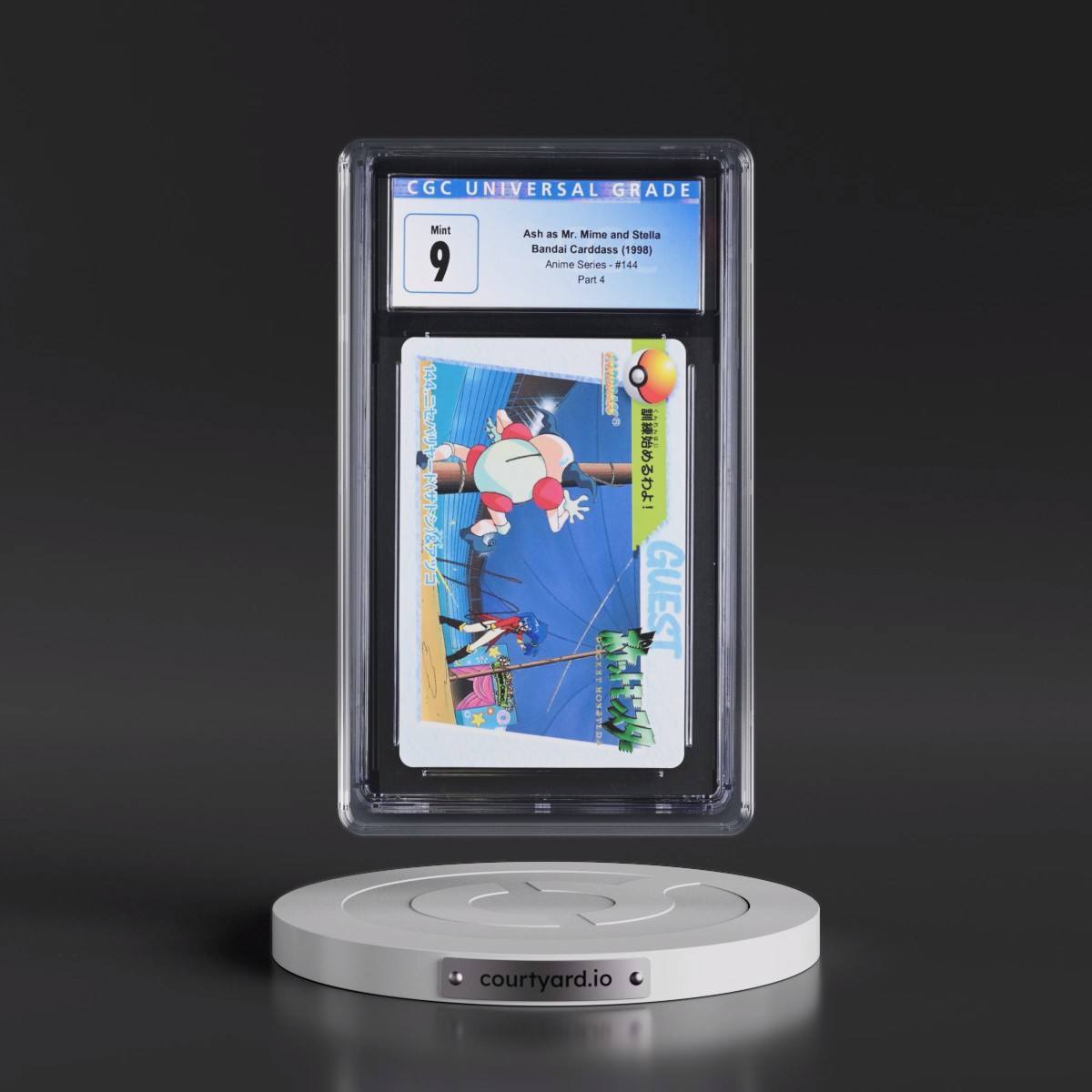 1998 Anime Series #144 Ash as Mr. Mime and Stella - Part 4 (CGC 9 MINT)