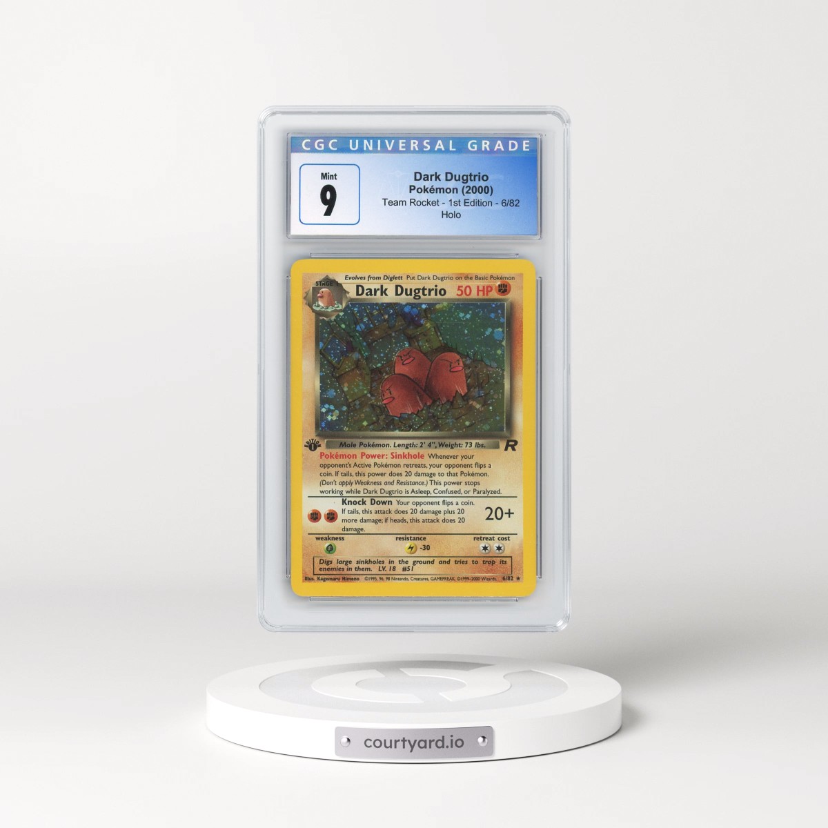 2000 Team Rocket #6/82 Dark Dugtrio - 1st Edition Holo (CGC 9 MINT)