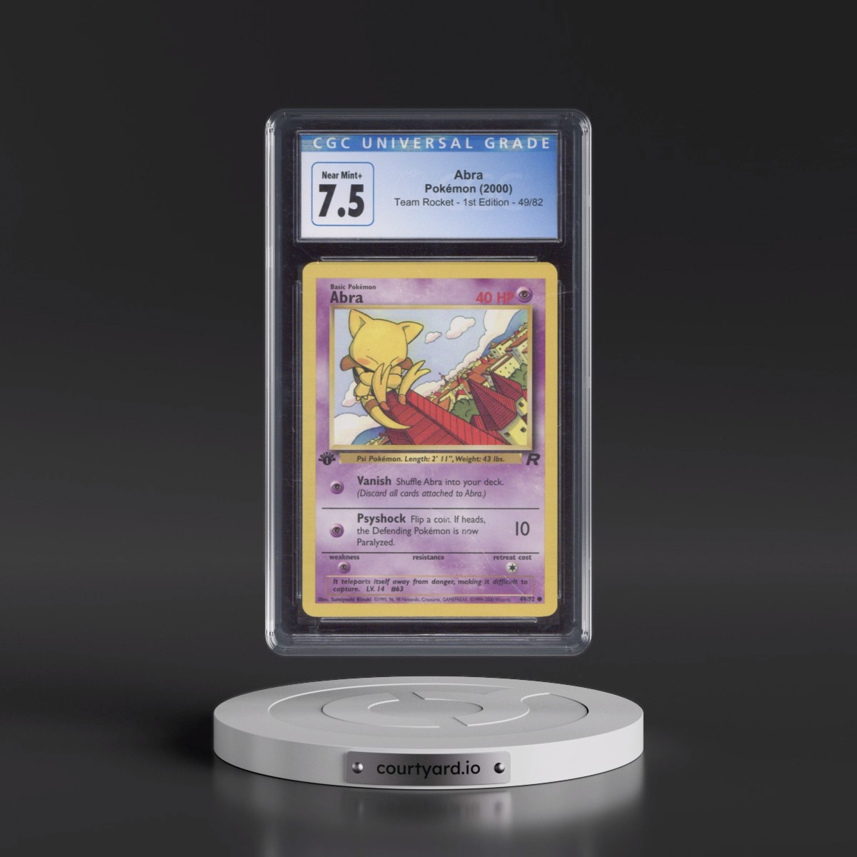 2000 Team Rocket #49/82 Abra - 1st Edition 1st Edition (CGC 7.5 NM+)