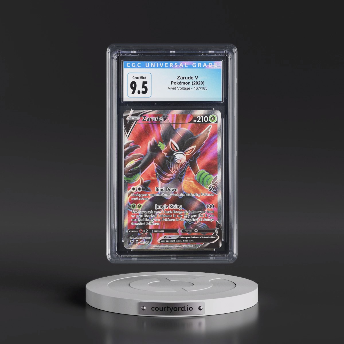 2020 Vivid Voltage #167/185 Zarude V - Ultra Rare Holo (CGC 10 GEM MINT)