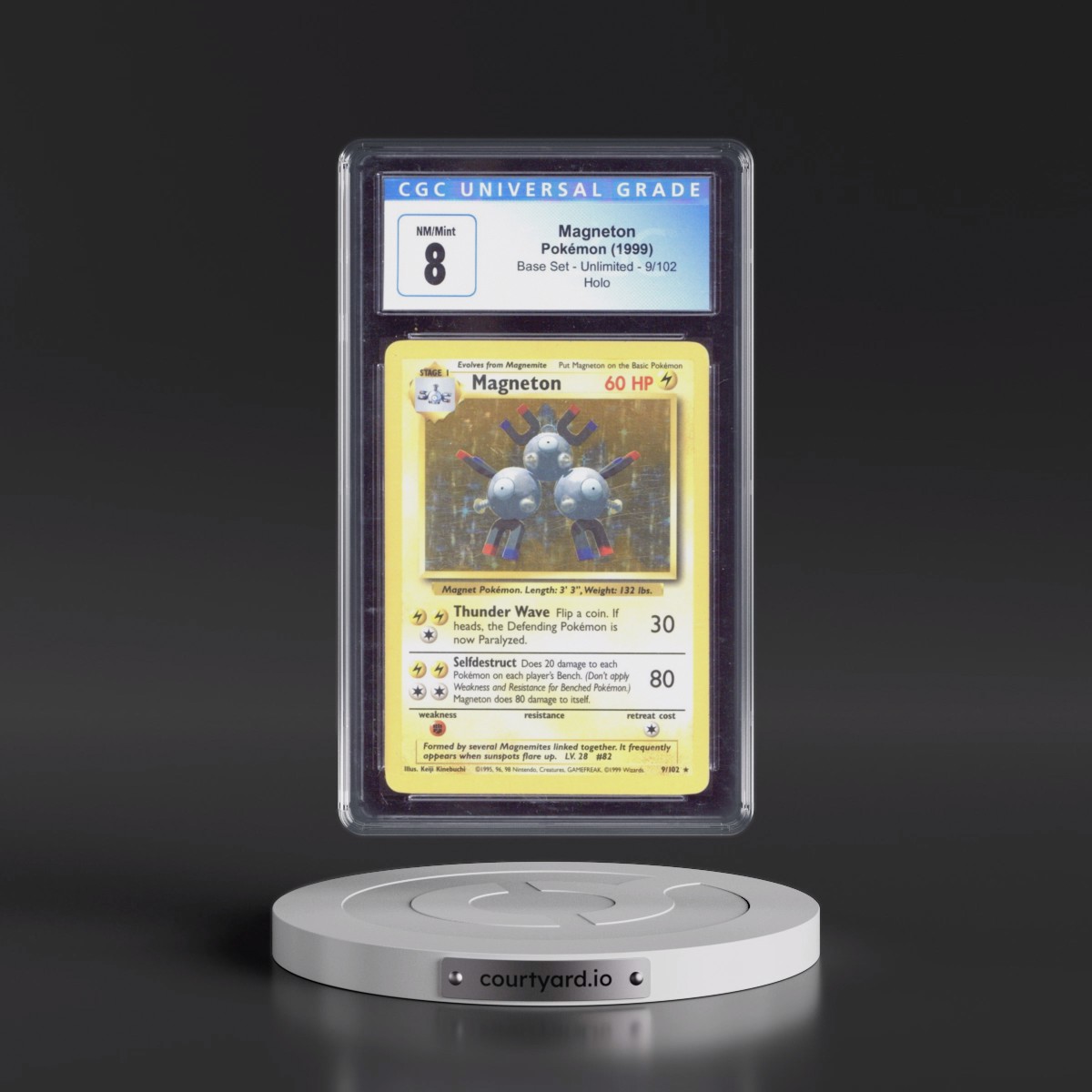 1999 Base Set #9/102 Magneton - Holo (CGC 8 NM-MT)