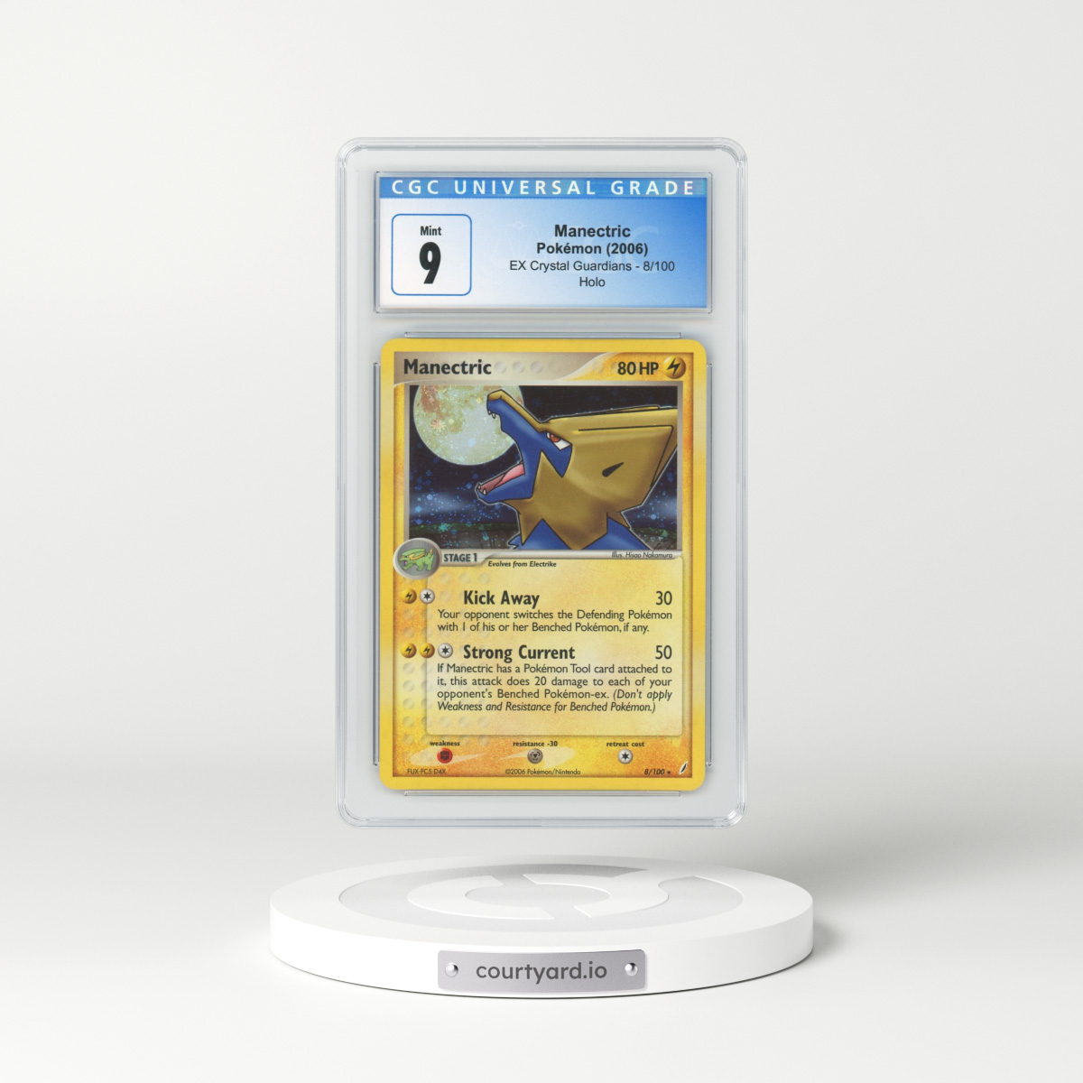 2006 EX Crystal Guardians #8 Manectric - Holo (CGC 9 MINT)