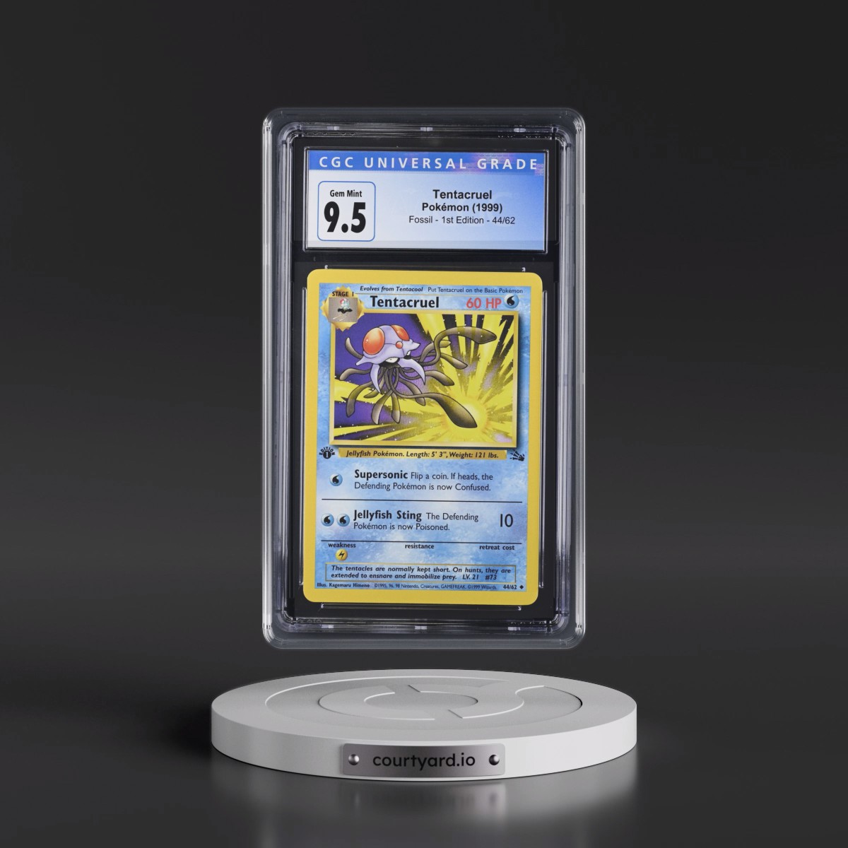 1999 Fossil #44/62 Tentacruel - 1st Edition 1st Edition (CGC 10 GEM MINT)