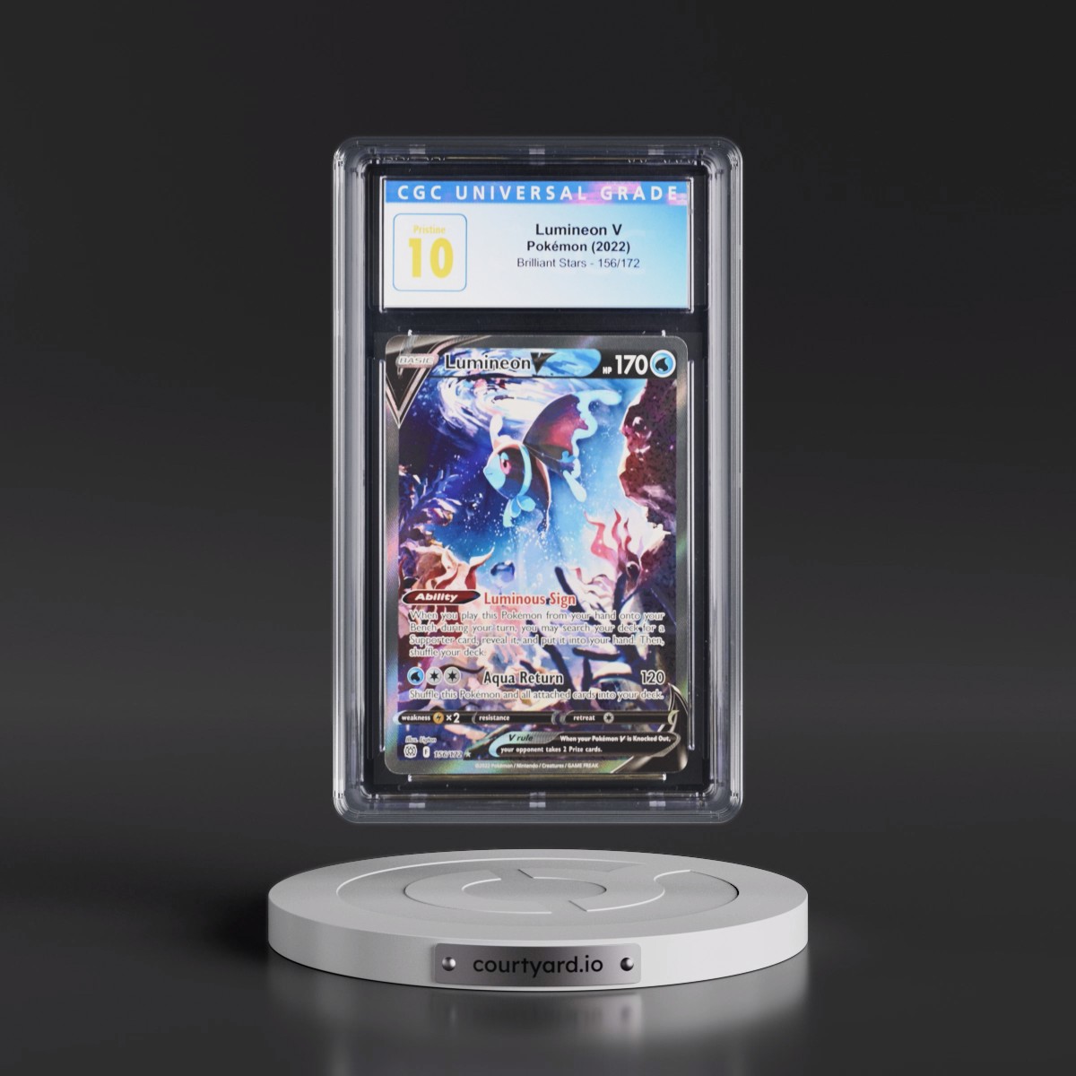 2022 Brilliant Stars #156/172 Lumineon V - Ultra Rare Holo (CGC 10 PRISTINE)