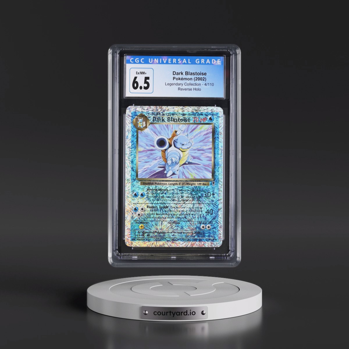 2002 Legendary Collection #4/110 Dark Blastoise - Reverse Holo (CGC 6.5 EX-NM+)