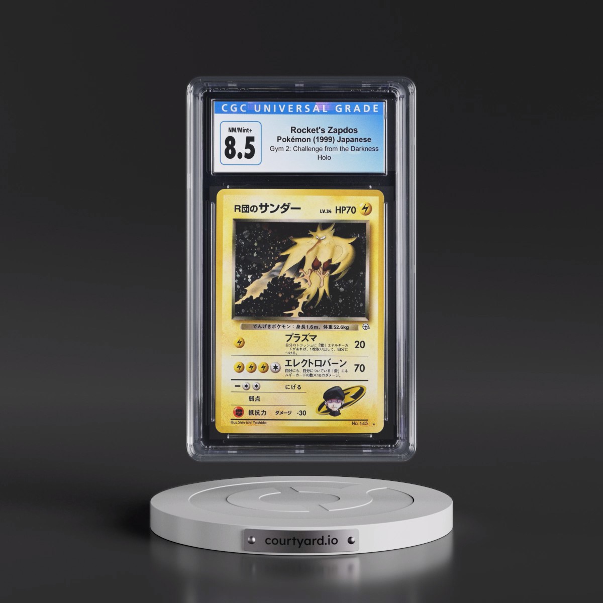 1999 Gym 2: Challenge from the Darkness Rocket's Zapdos - Holo CGC 8.5