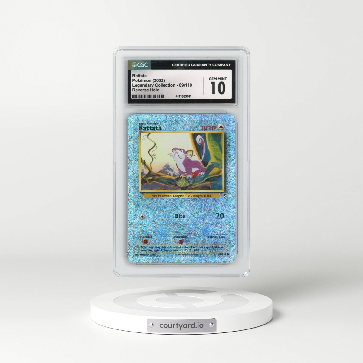2002 Legendary Collection #89/110 Rattata - Reverse Holo (CGC 10 GEM MINT)