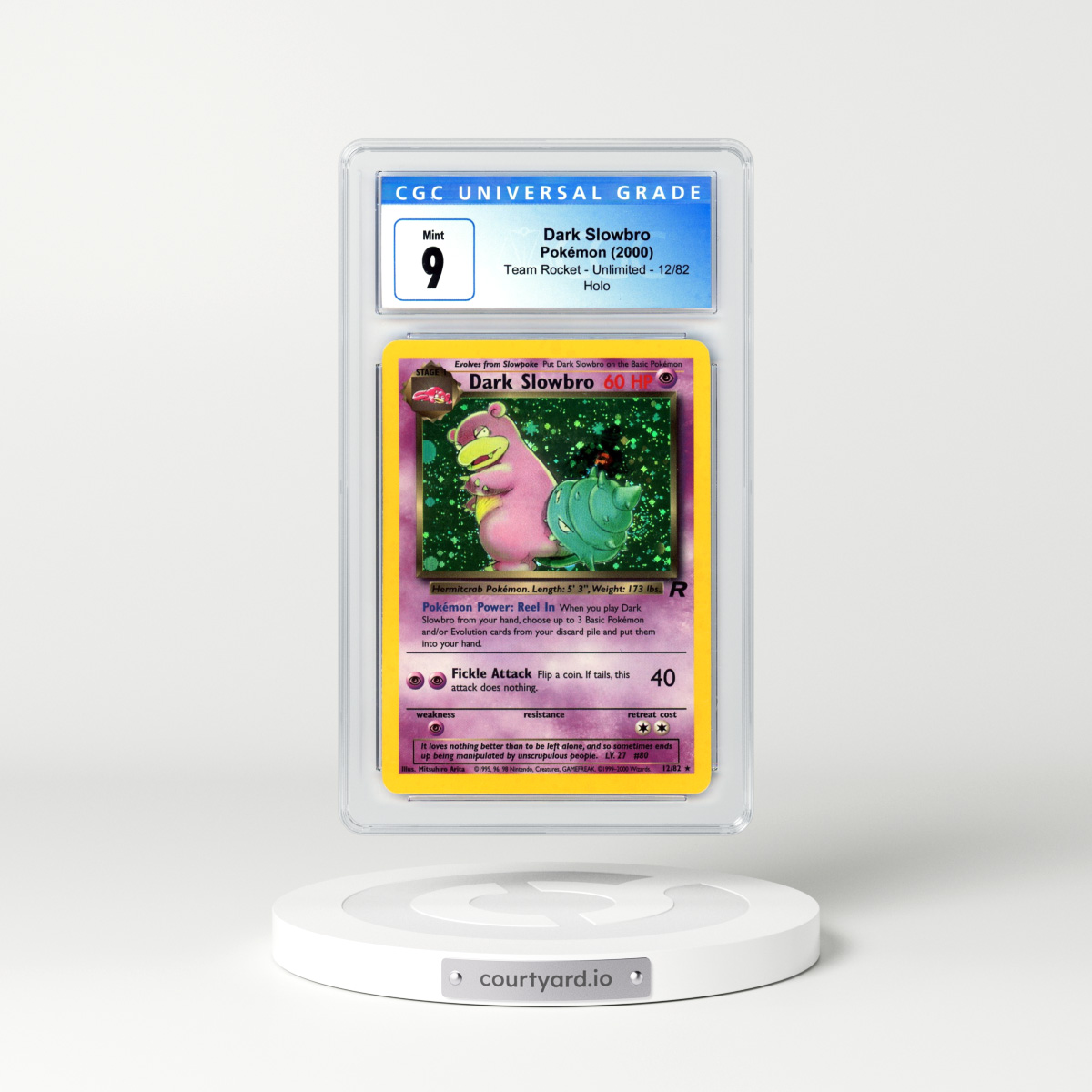 1999 Team Rocket #12 Dark Slowbro - Holo (CGC 9 MINT)